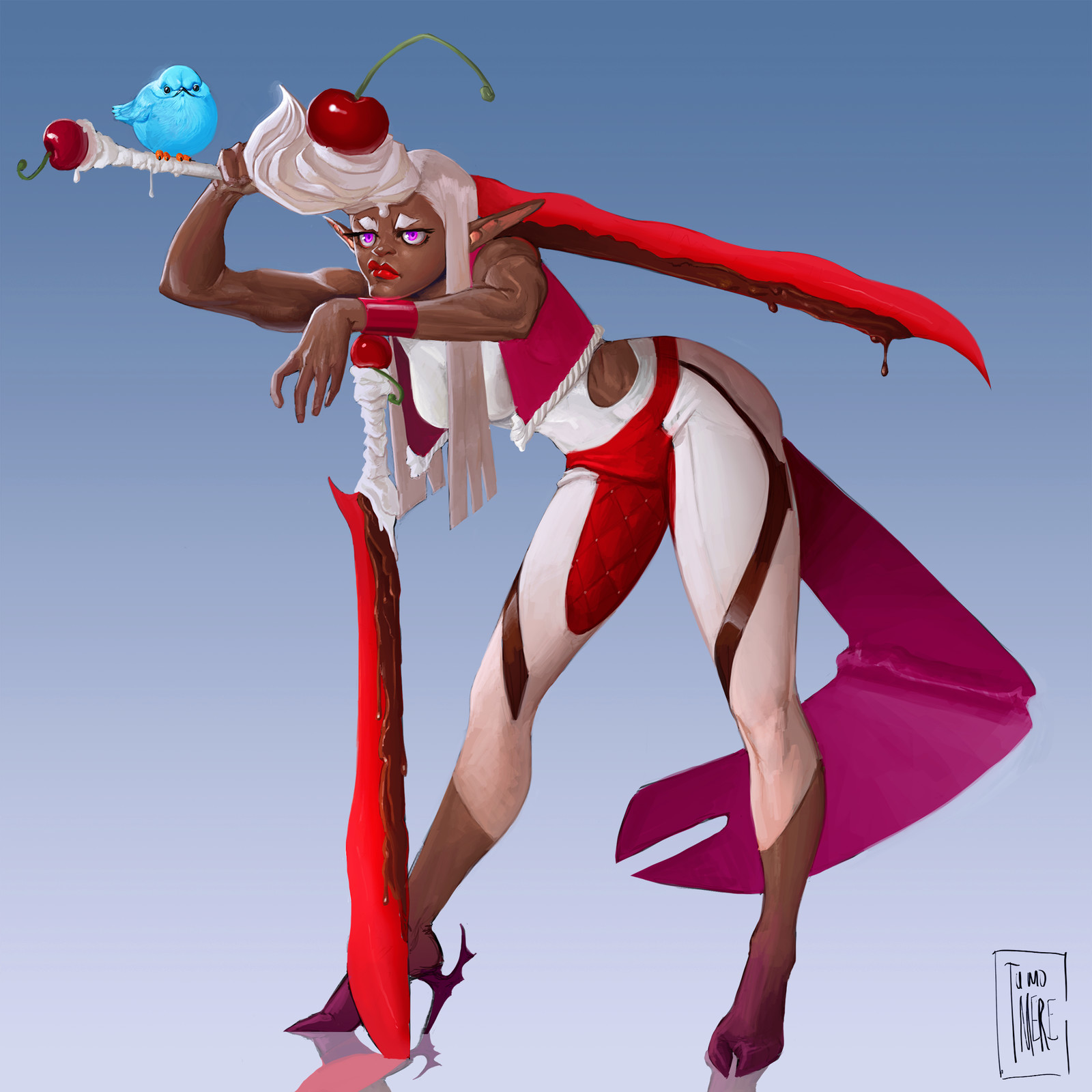 Character Design challenge: Candy (Black Forest Gateau)