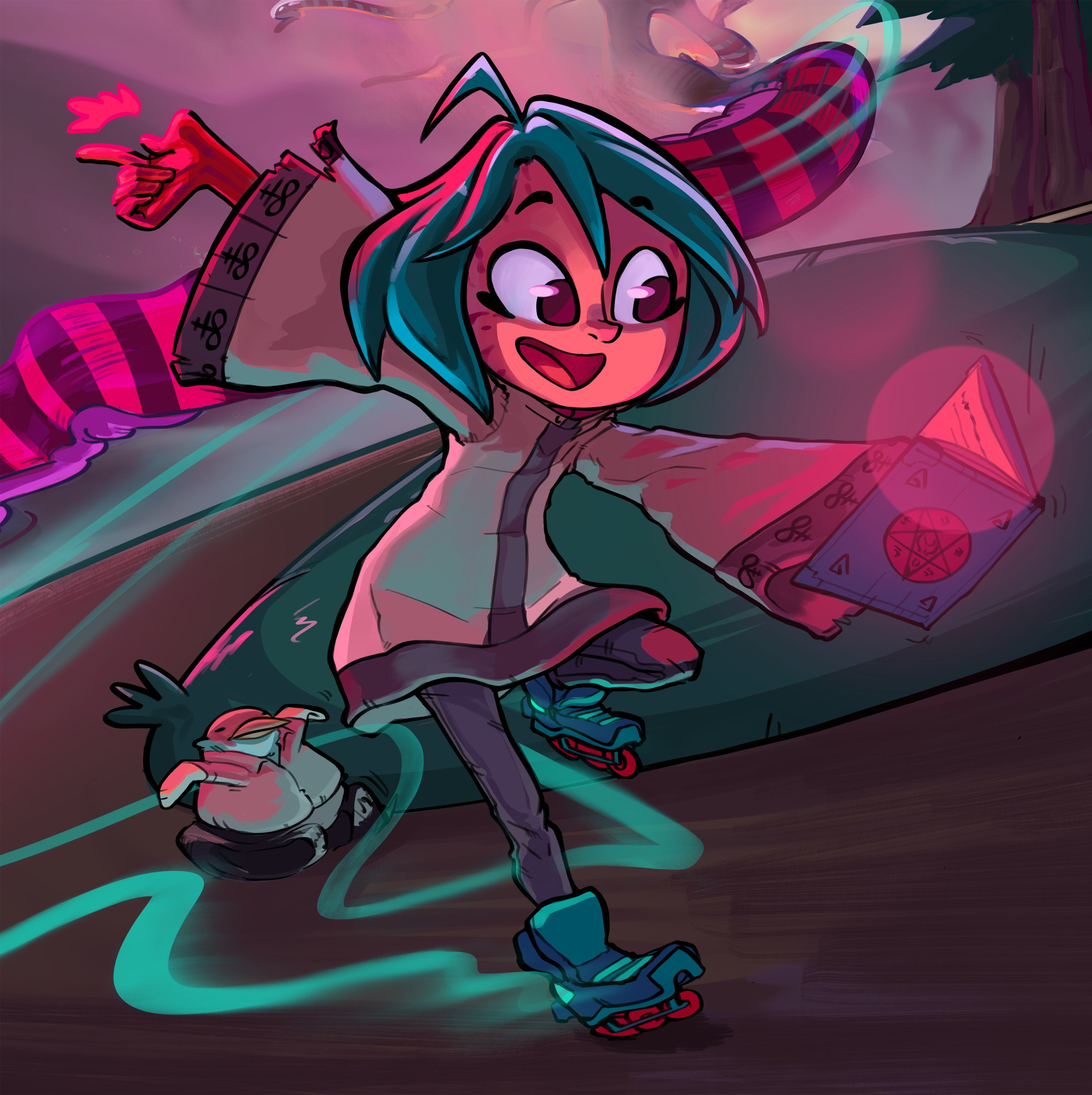 That's a great friend! A bird office! In other hand, it seems that use satanic magic harm you someway