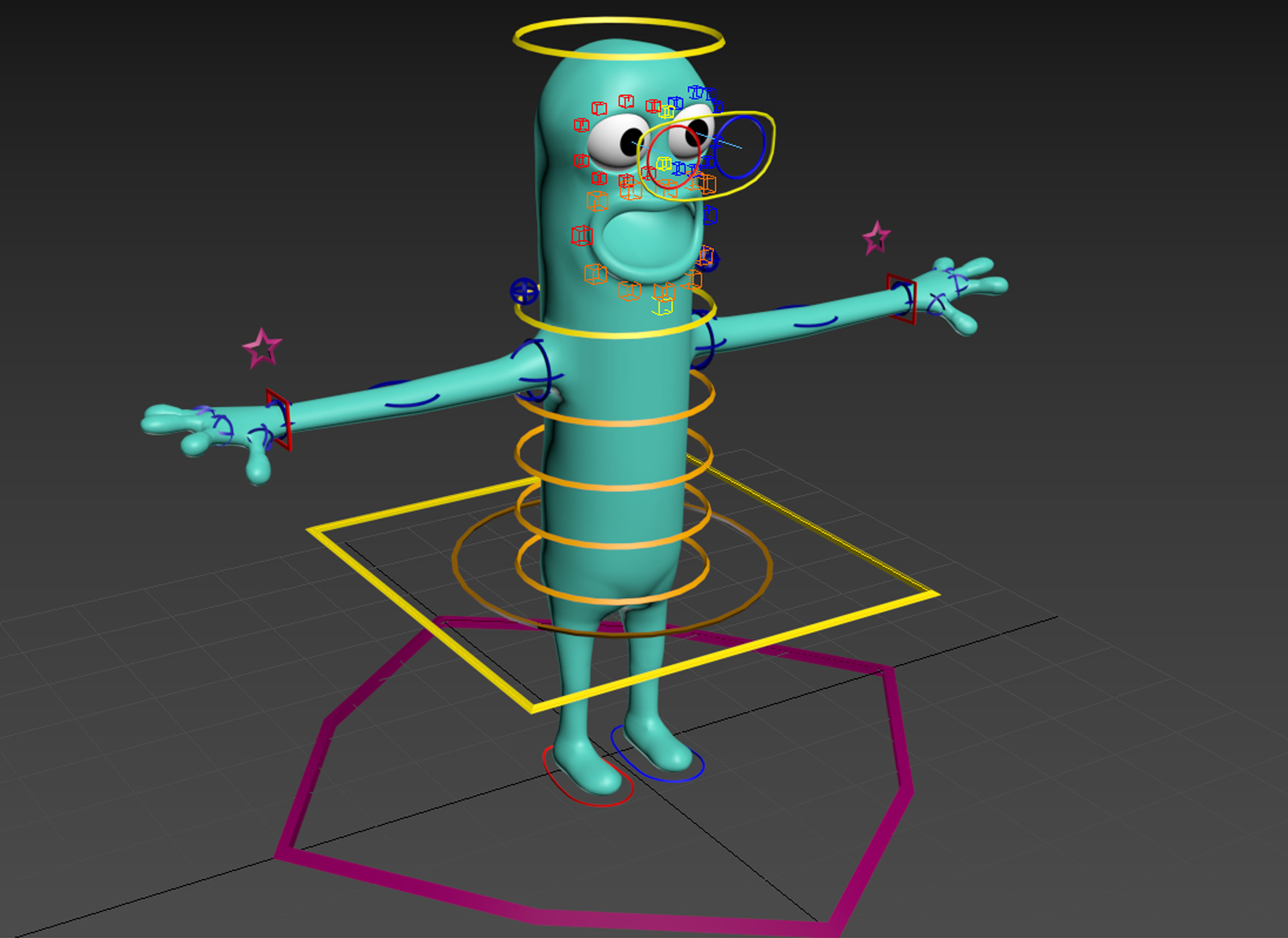 Artstation Cartoon Biped Body And Face Rigg Skinned Enrique Cenis