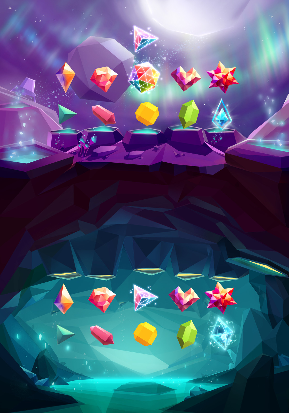 Игры самоцветы кристаллы