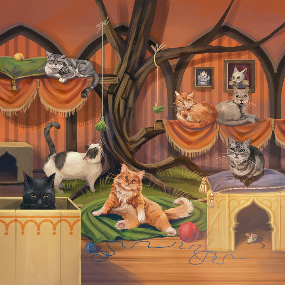 Cats of the game's creators, including my black Salem :)