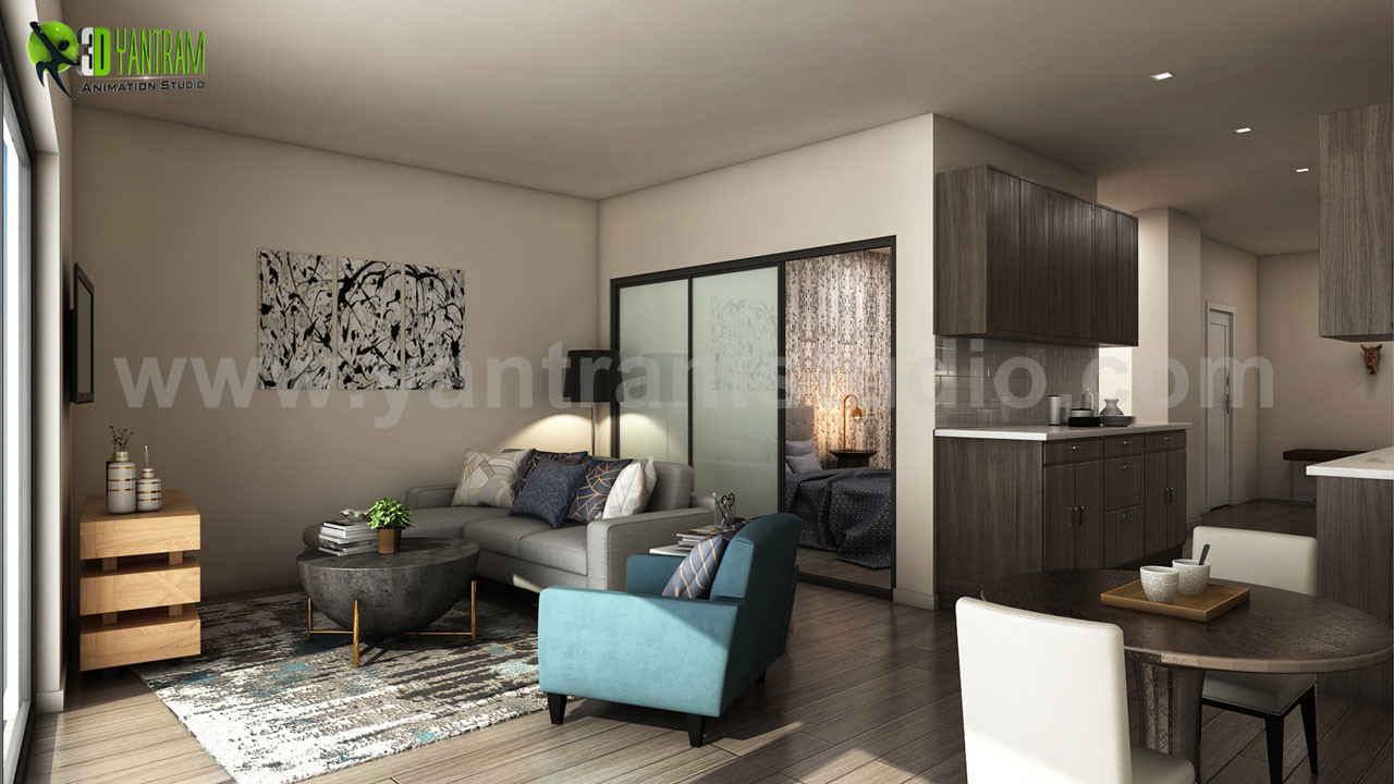 Artstation Residential House 3d Interior Rendering By Architectural Animation Services Miami Usa Yantram Architectural Design Studio