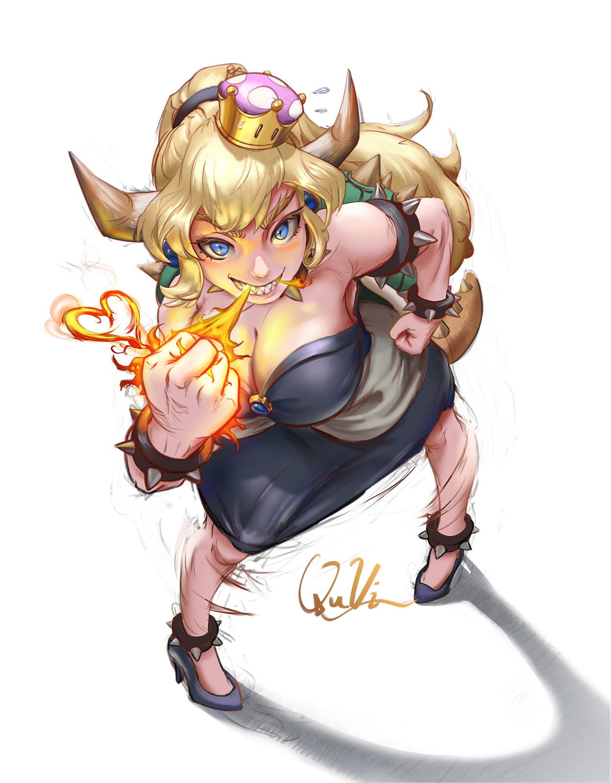 Artstation Bowsette Warren Goh Quviart Art anime, anime kunst, anime manga, anime sexy, anime girls, style anime, ross draws, trans art, nintendo characters. artstation bowsette warren goh quviart