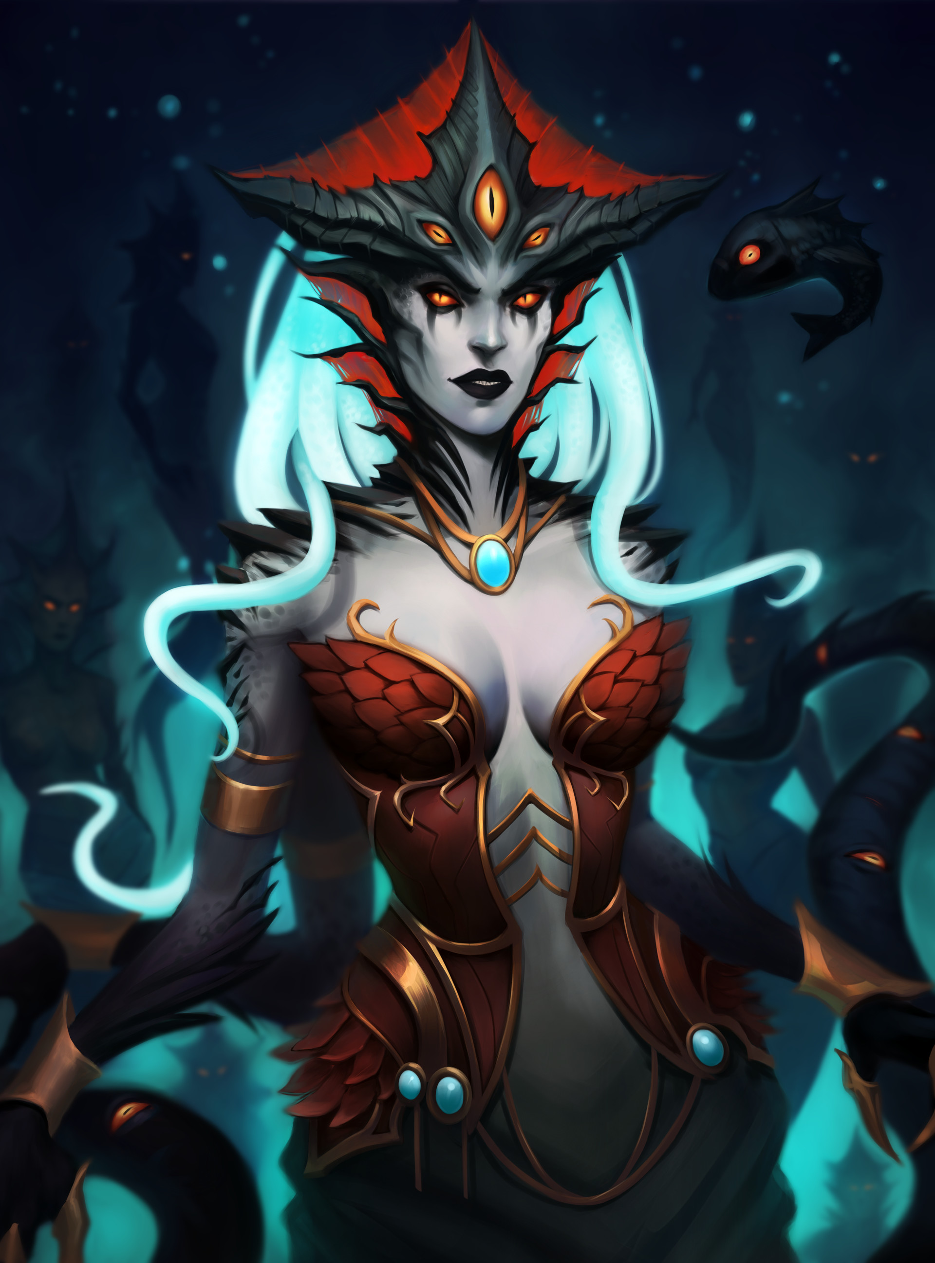 Queen Azshara | Word of Warcraft: Battle for Azeroth | Patch 8.2 : &quot;The Rise of Azshara&quot; Minecraft Skin