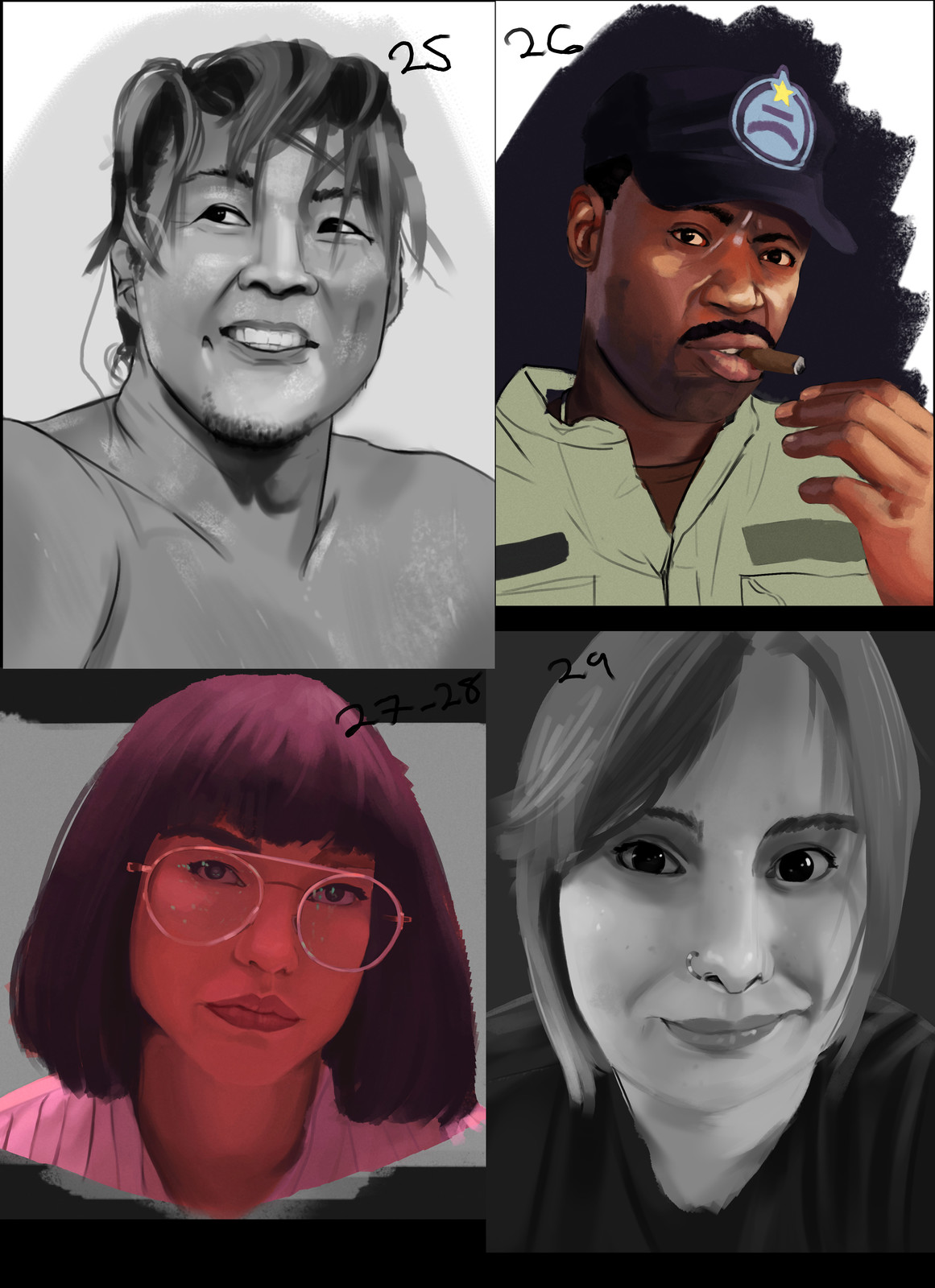 I redrew day 27 for day 28 so I counted them as separate days