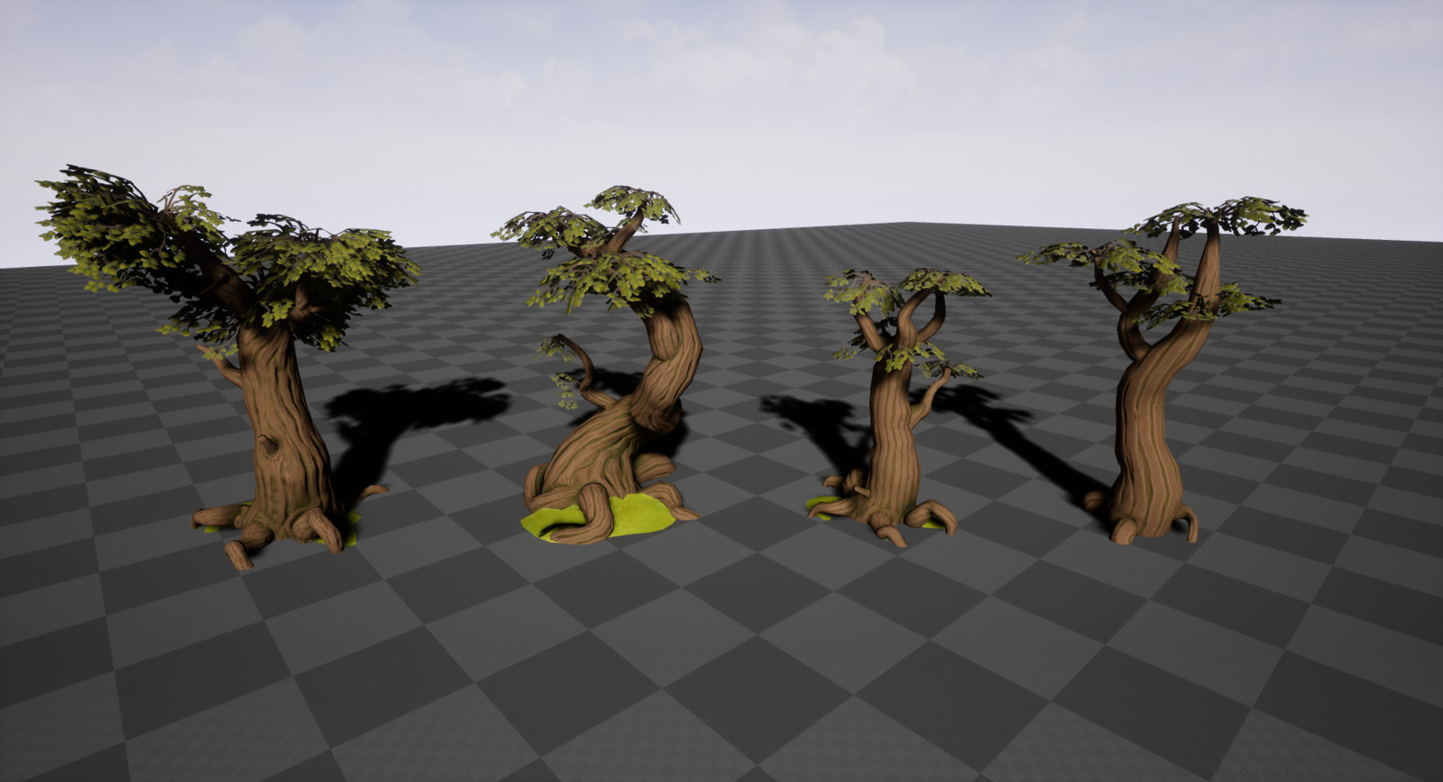 Trees of various forms and sizes