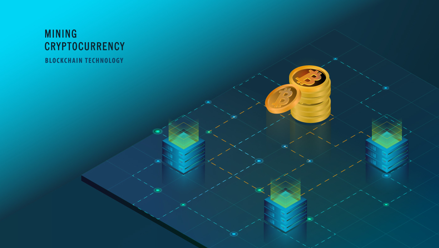 Olena Kychygina Cryptocurrency Mining Bitcoin Mining Farm And Blockchain Technology Isometric Concept