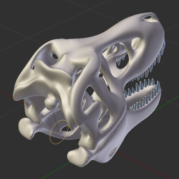 3d printed dinosaur skull