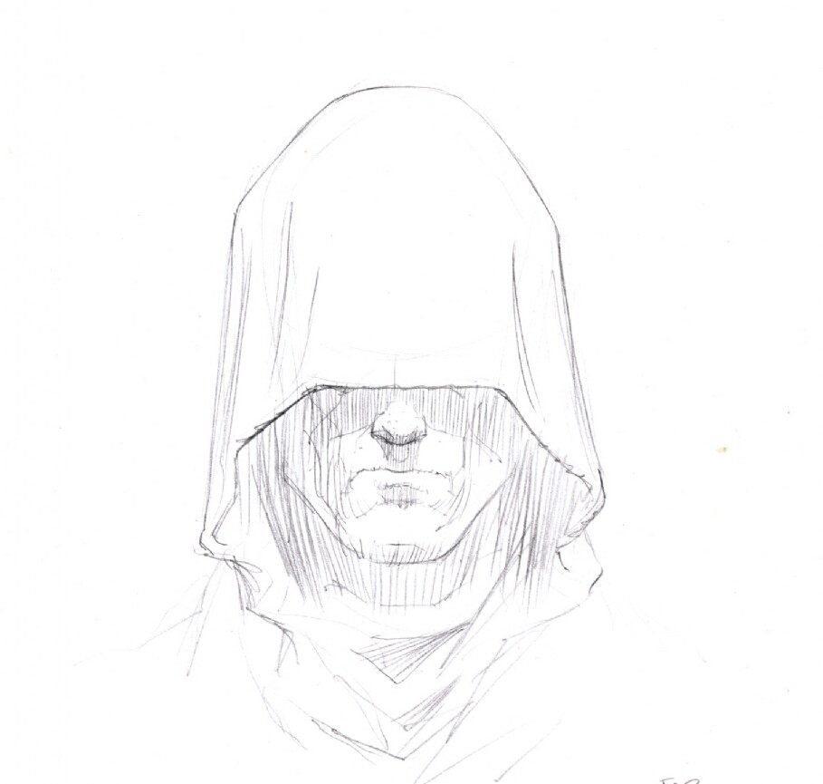 Sketch Of The Assassin On A White Background Stock Photo Picture And  Royalty Free Image Image 72853203