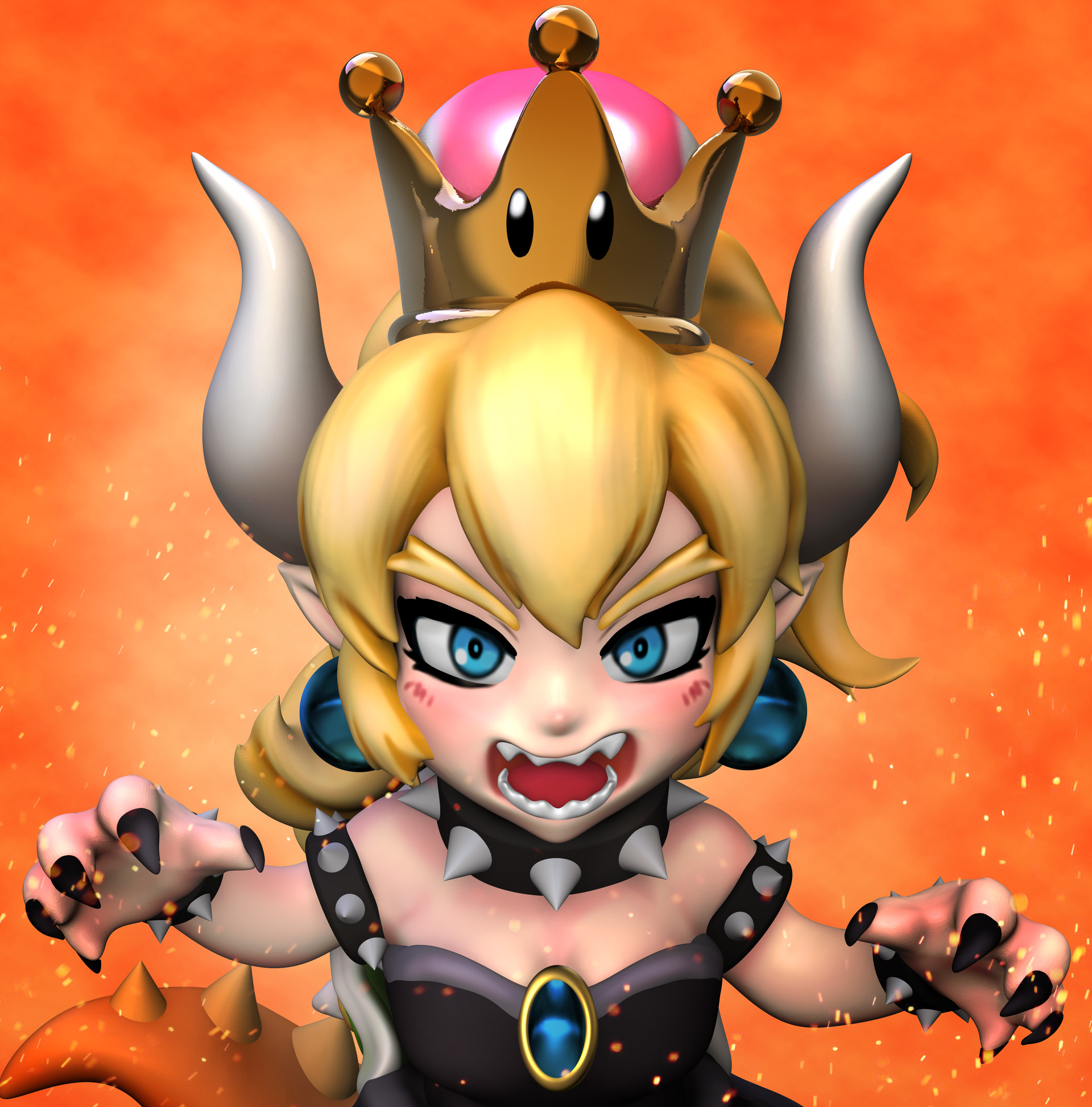 Artstation Bowsette Chibi Stephany Shimae This is a chibi and cute version made in a single night just for fun, i hope you like it! artstation bowsette chibi stephany