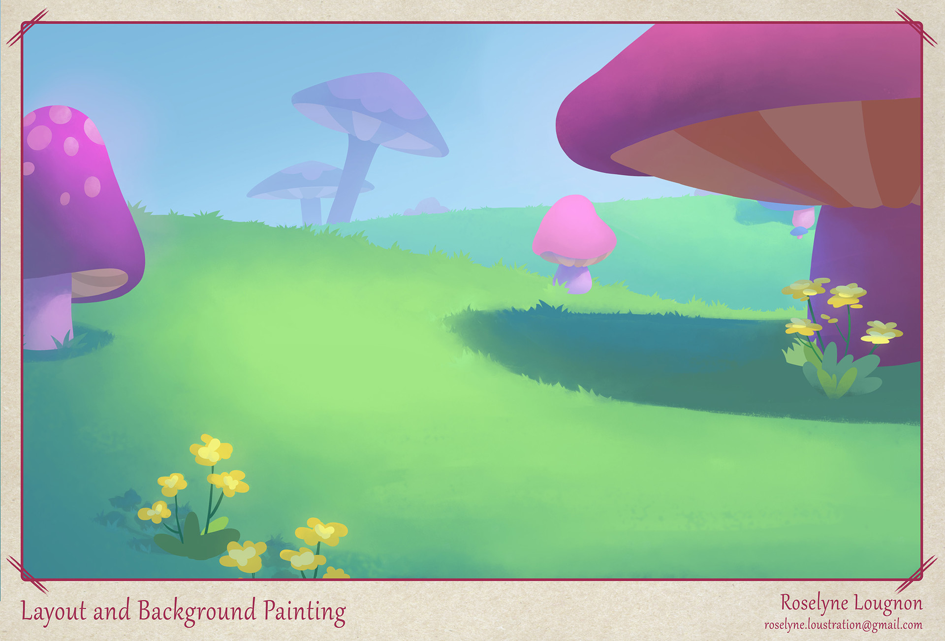 Artstation Layout Art And Background Painting Roselyne Lougnon