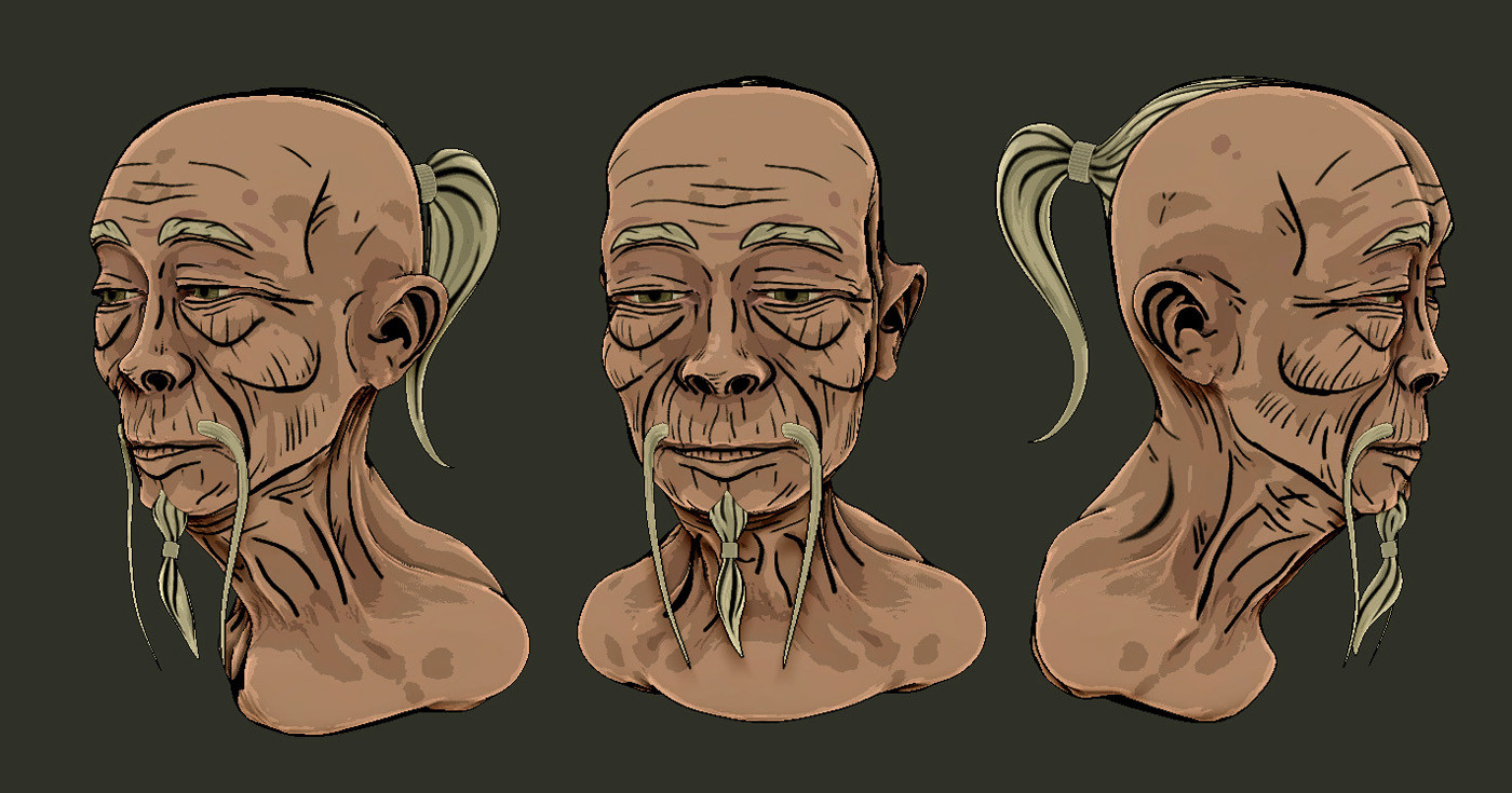Early stylization test in ZBrush