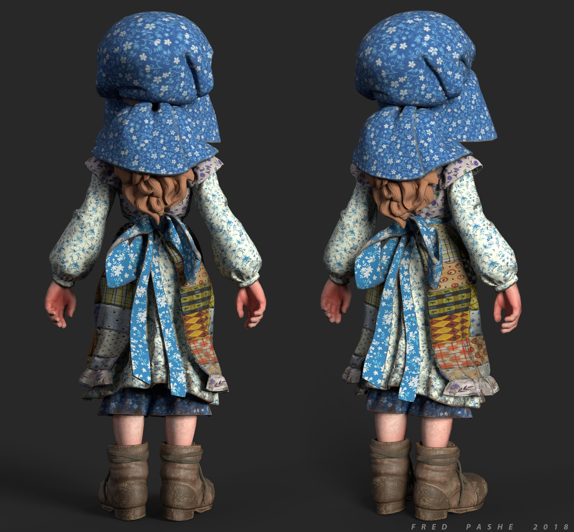 Fred Pashe - Vintage Holly Hobbie Substance Painter WIP