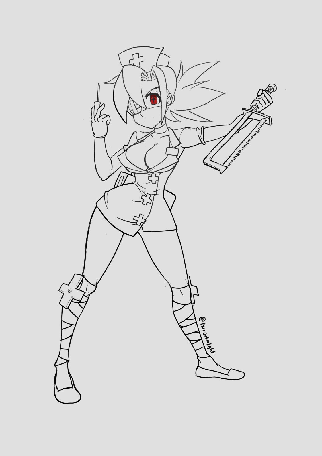 Как нарисовать валентайн из skullgirls