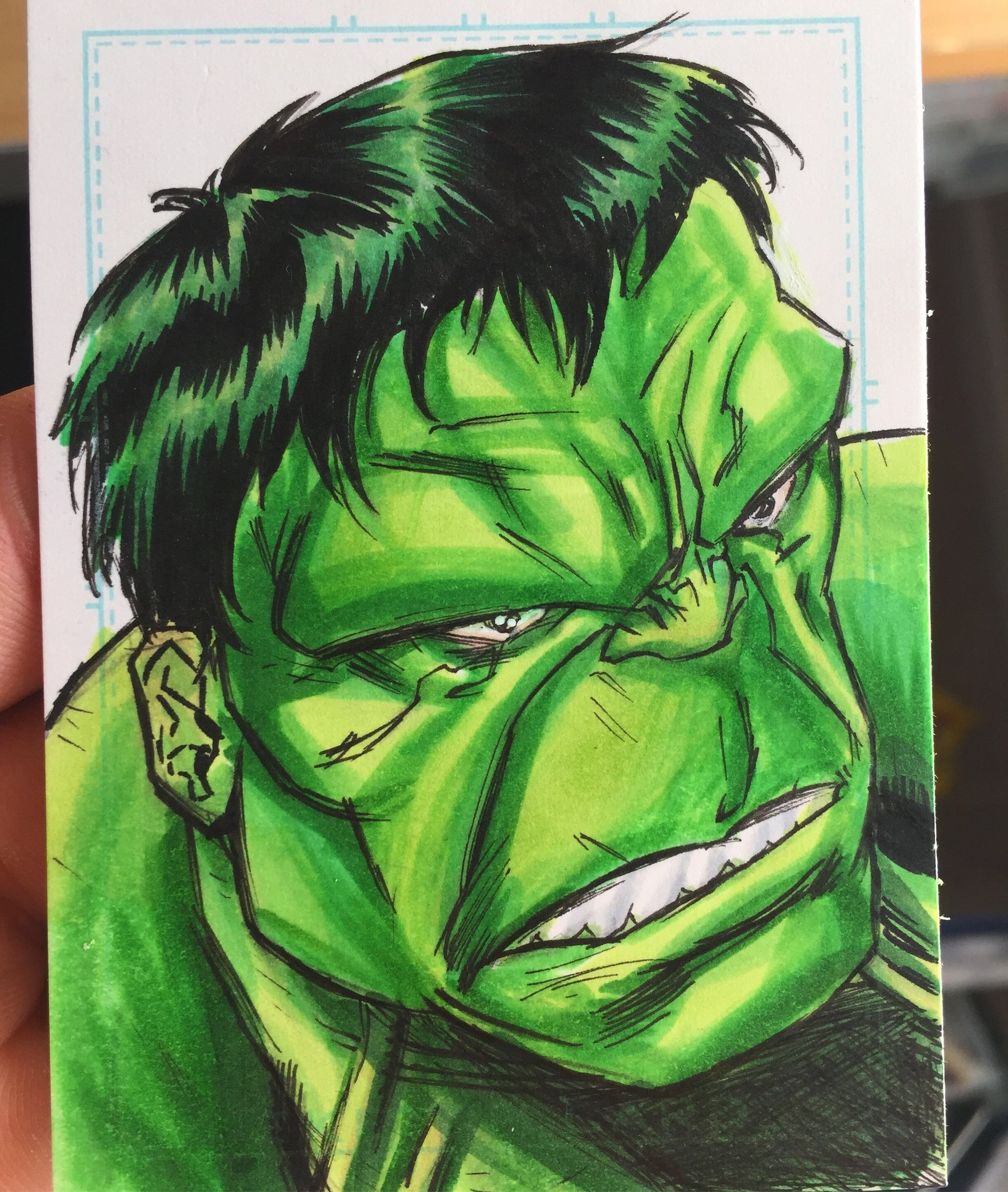 Hulk Sketch Card.