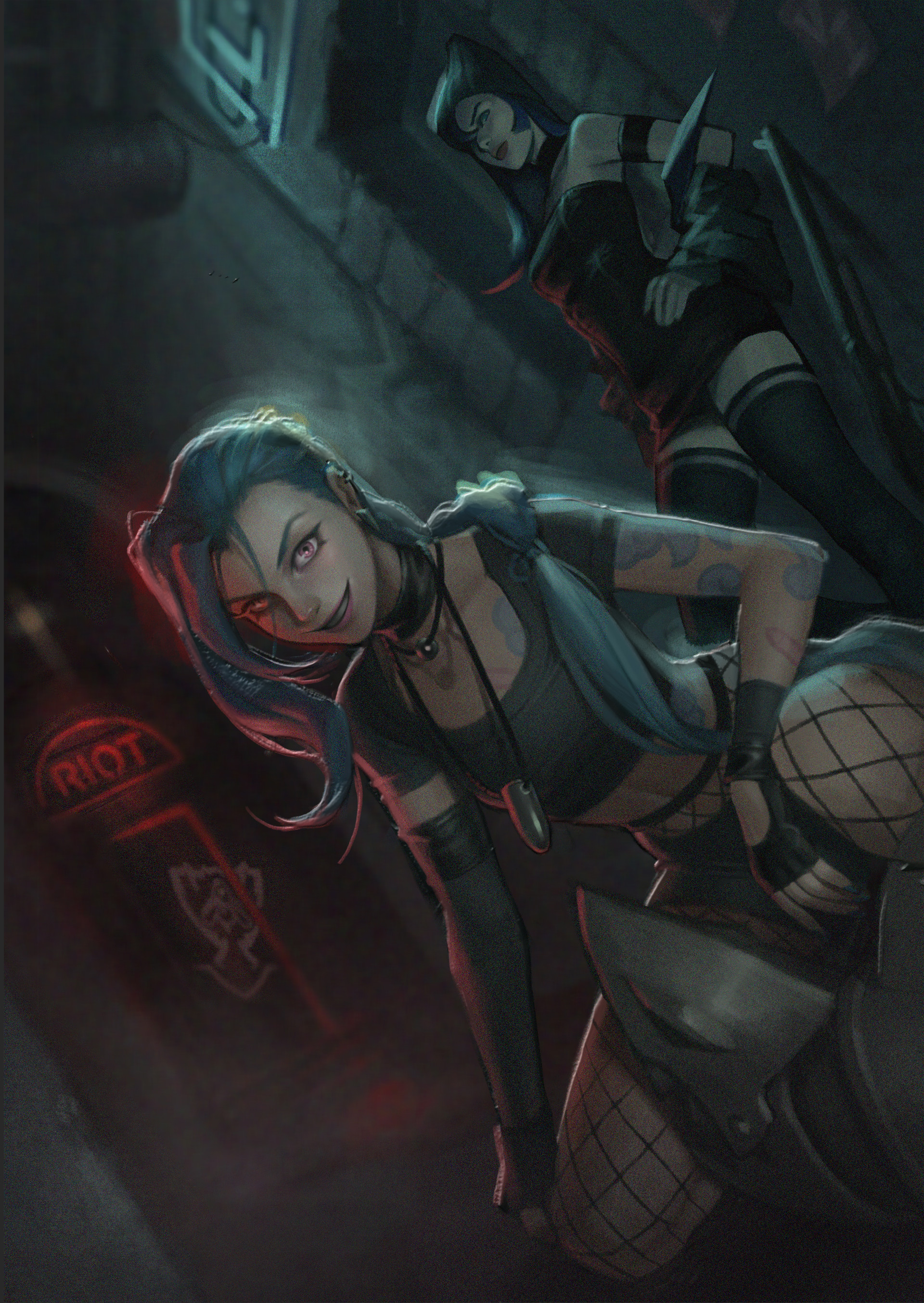 JINX &amp; Caitlyn Fanart Street Concept.