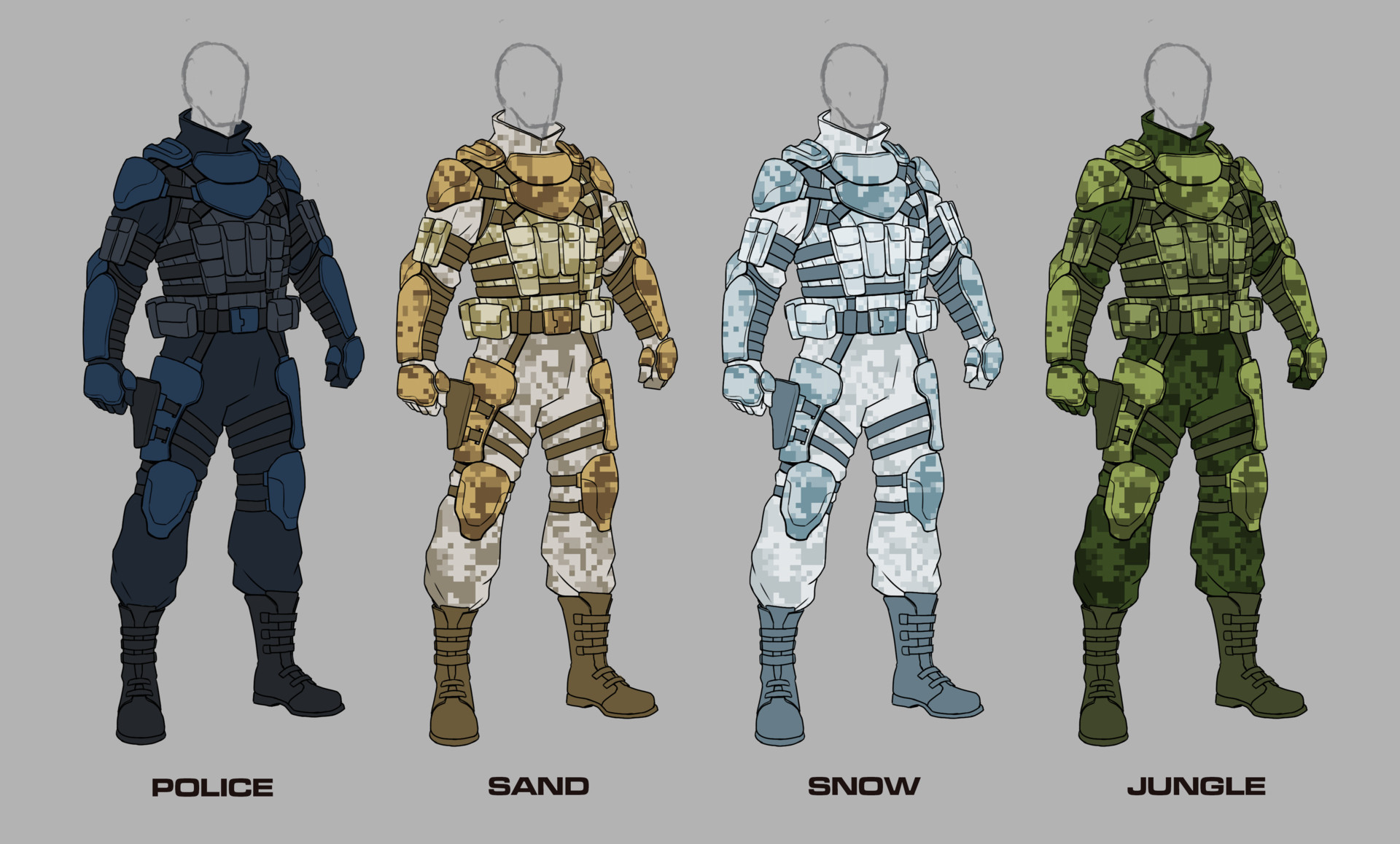 ArtStation - Combat suit concept 1