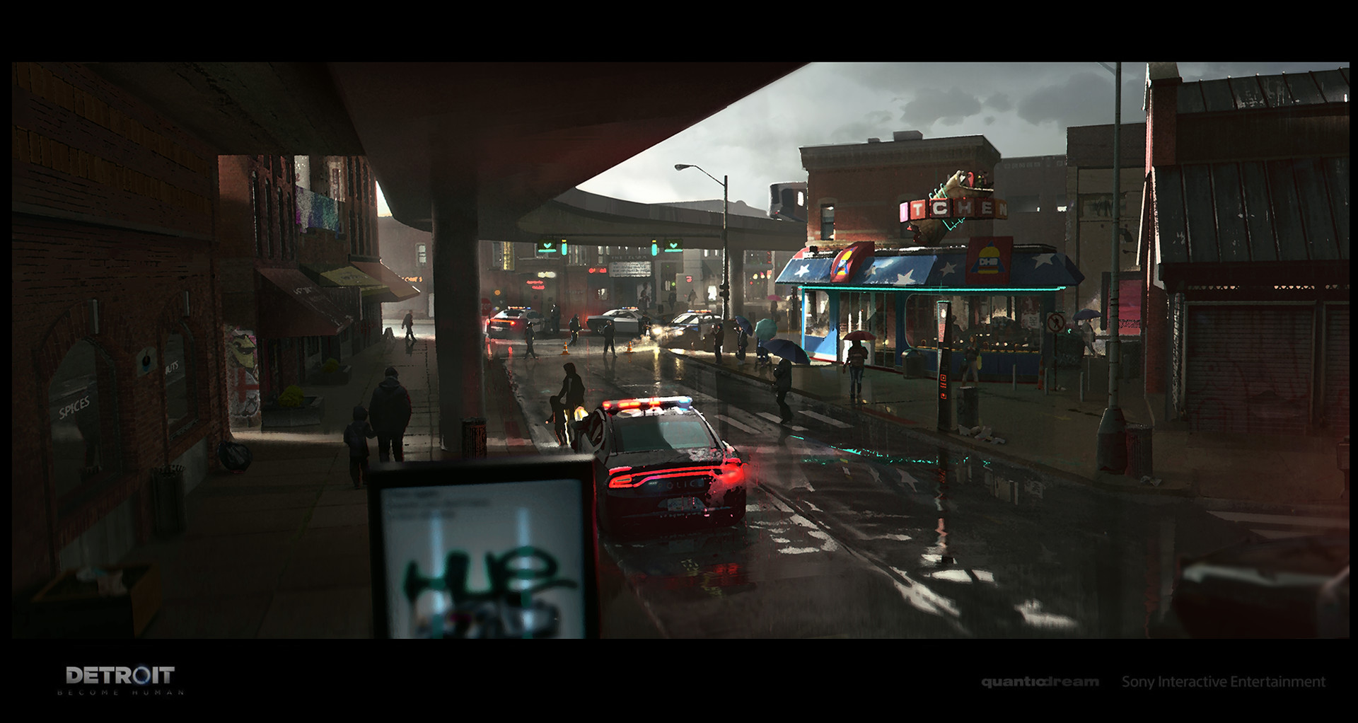 Artstation Detroit Become Human Street Life 3 Antoine Boutin