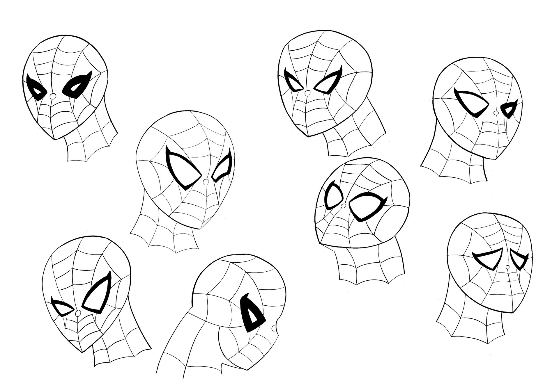 ArtStation - Spider-Man Expression Sheet
