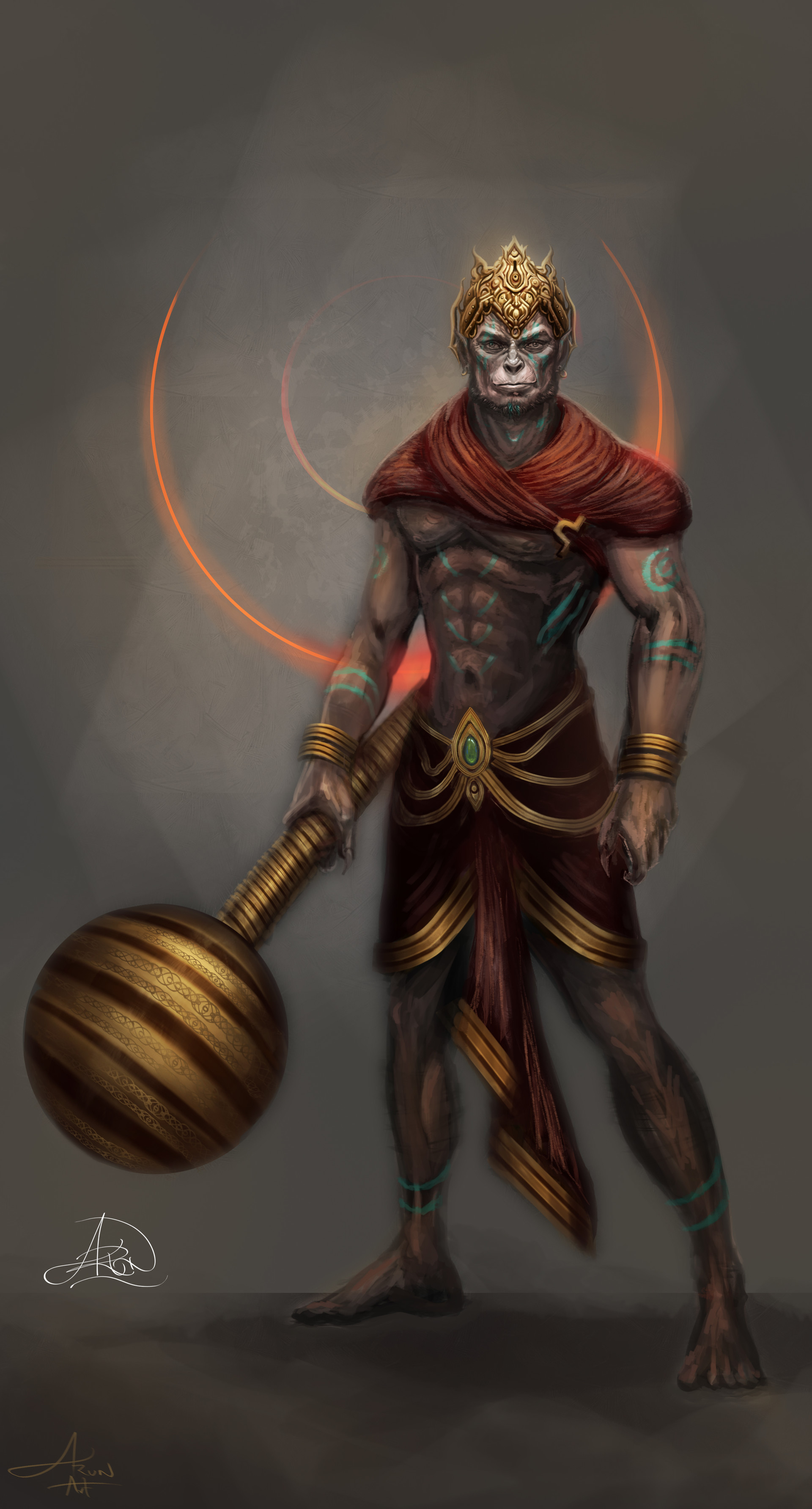 Artstation Fantasy Hanuman Arun Art