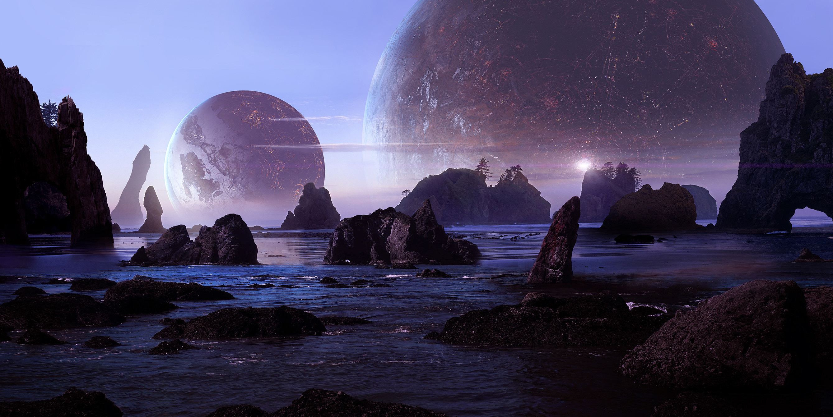 Artstation Sci Fi Beach Matte Painting Scott Richard