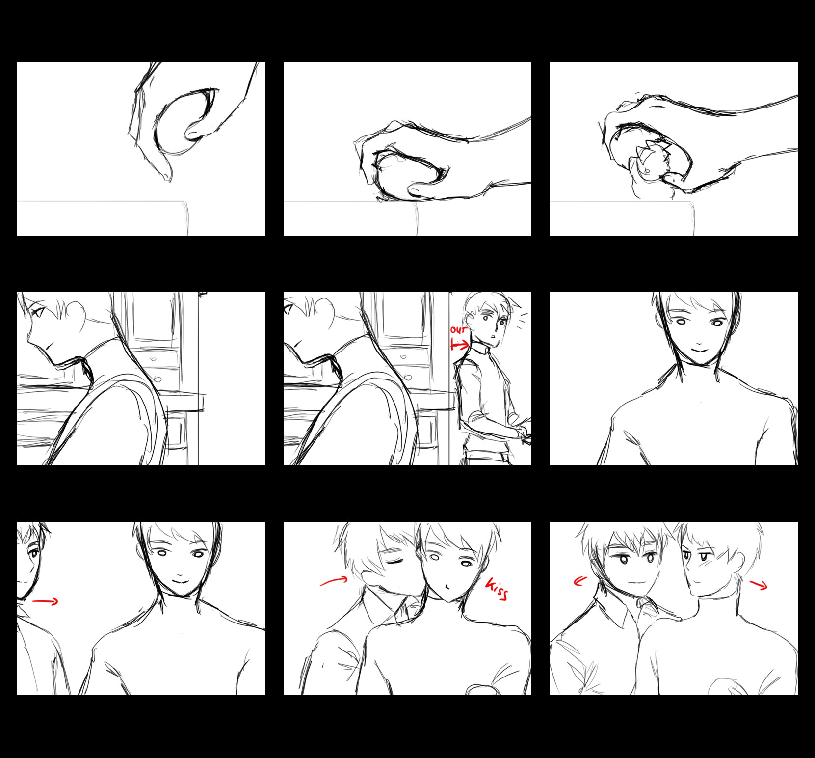 InDesign anime storyboard template for widescreen | Templates Supply