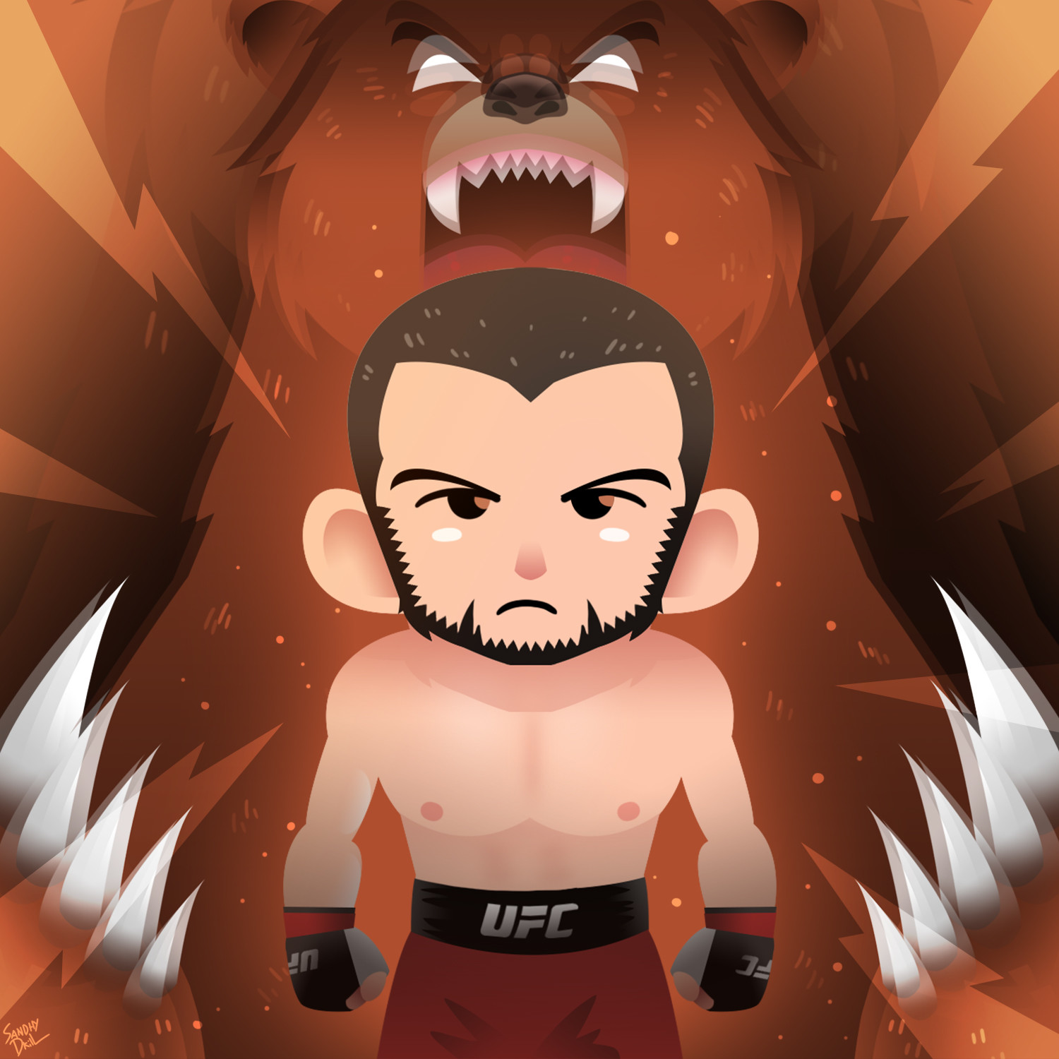 Artstation Khabib The Eagle Sandhy Dkill