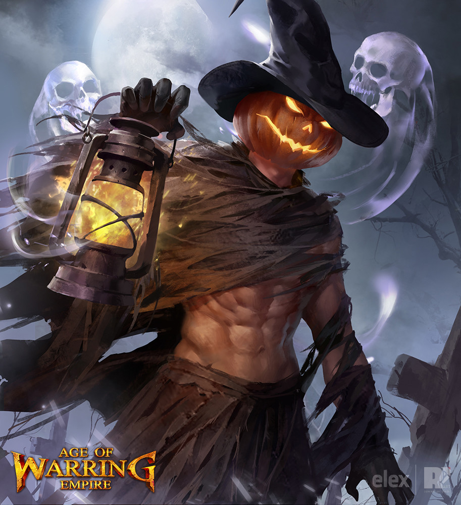 Red Pencil Art Aoecard Jack O Lantern