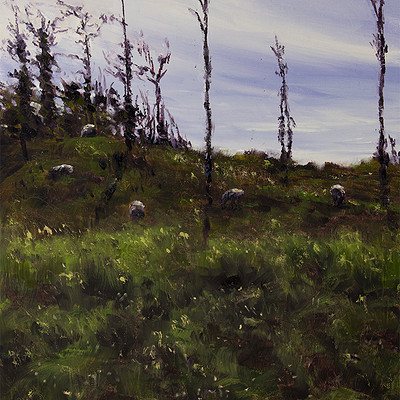 Grazing -for sale 15.7x11.8" (40x30cm)