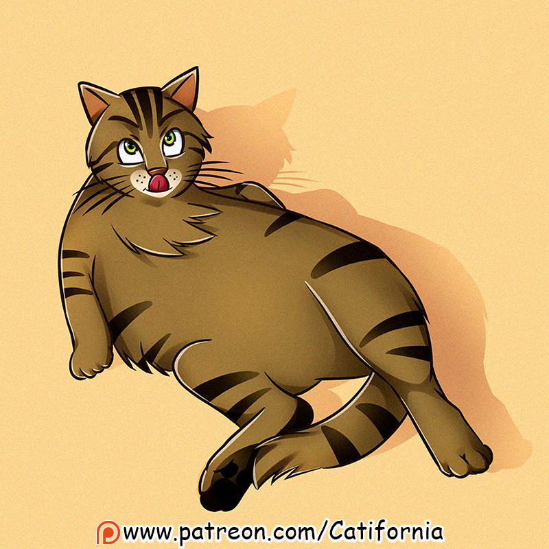 Cati Fornia - Retro Cartoon Style Pet Portrait for a Tabby Cat friend