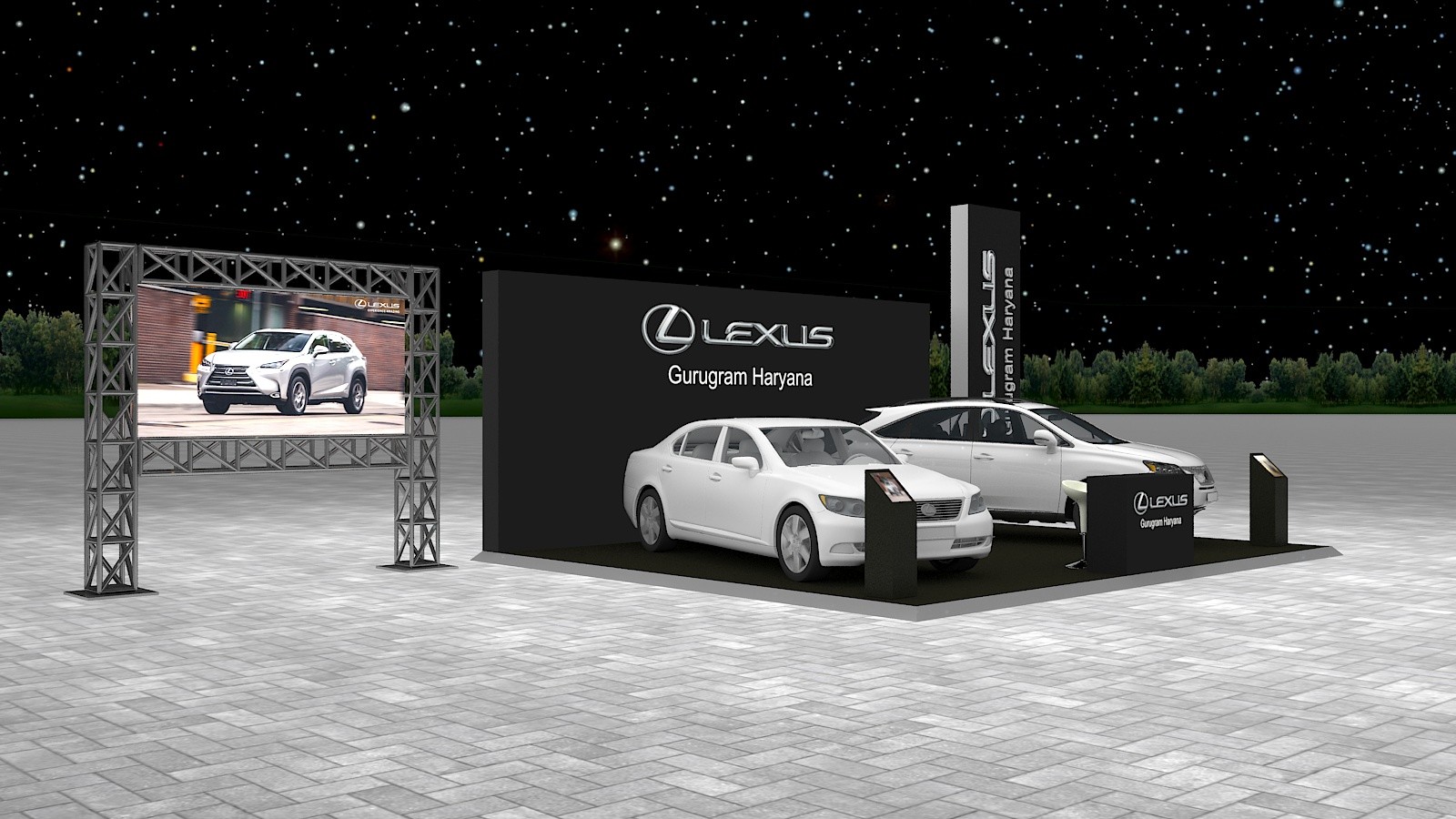 Lakshay Naveen - Car display Exhibition for Lexus