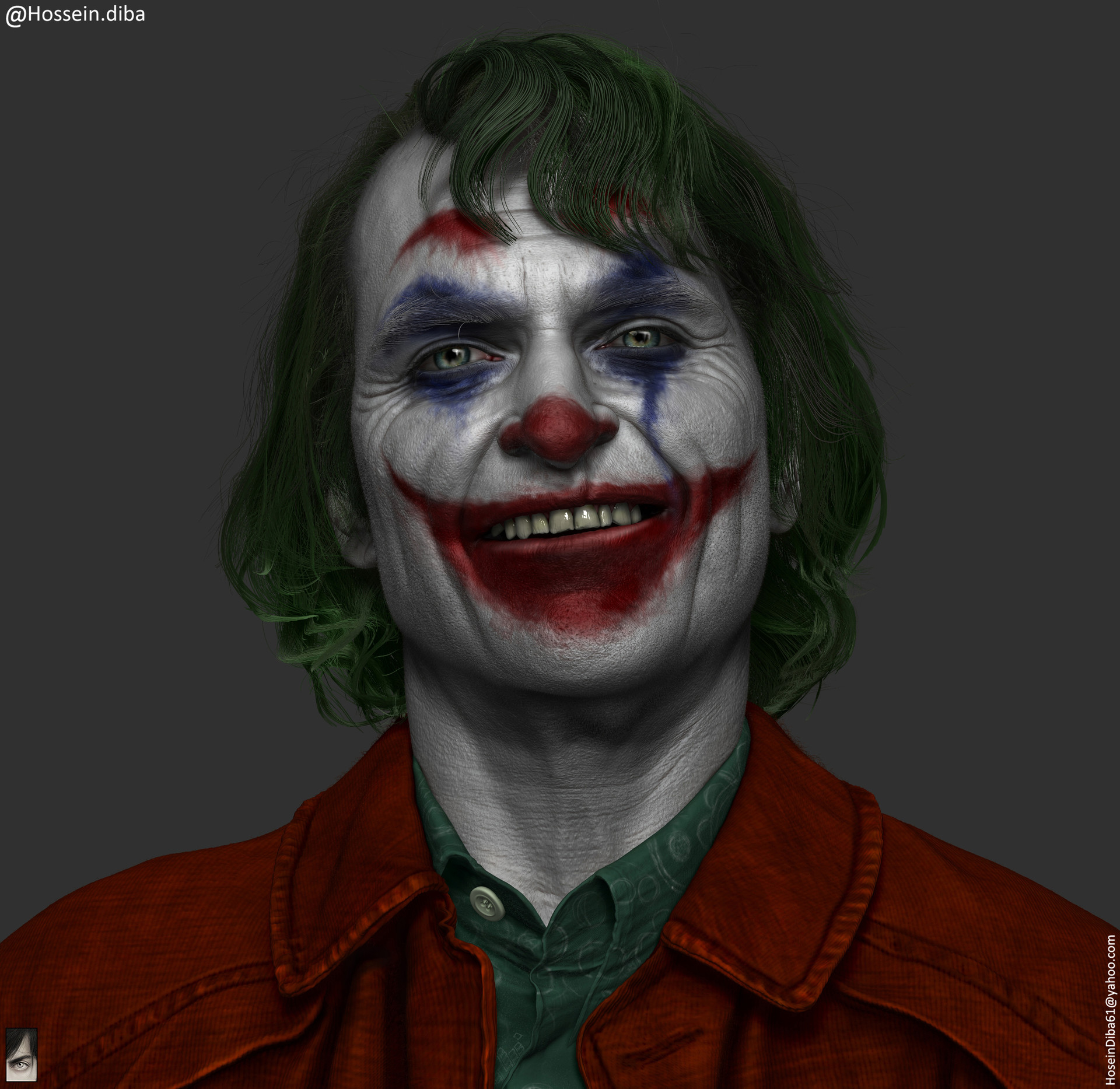 Artstation Joker Joaquin Phoenix Hossein Diba