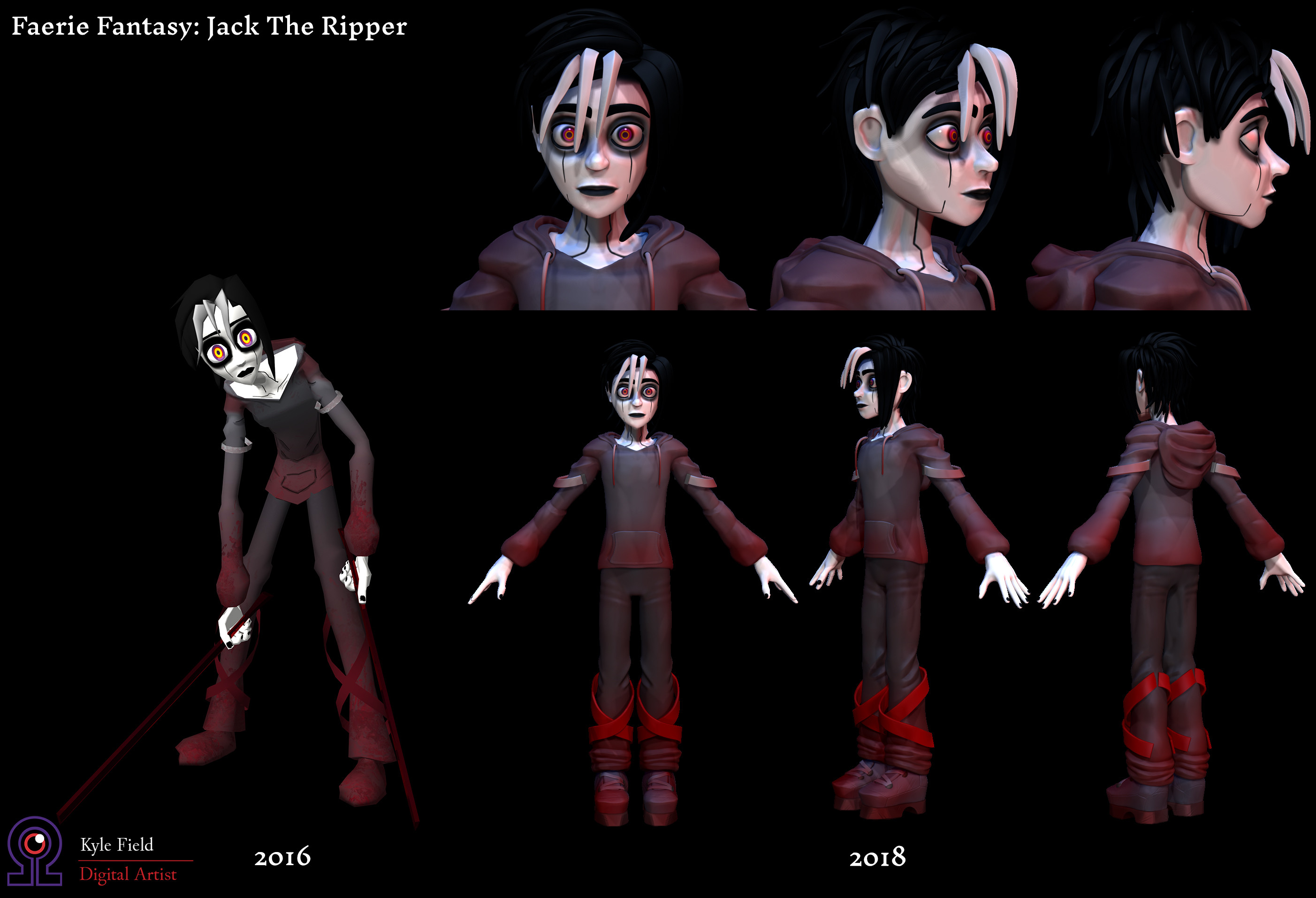 Comparison between original model from 2016 and current ZBrush Sculpt