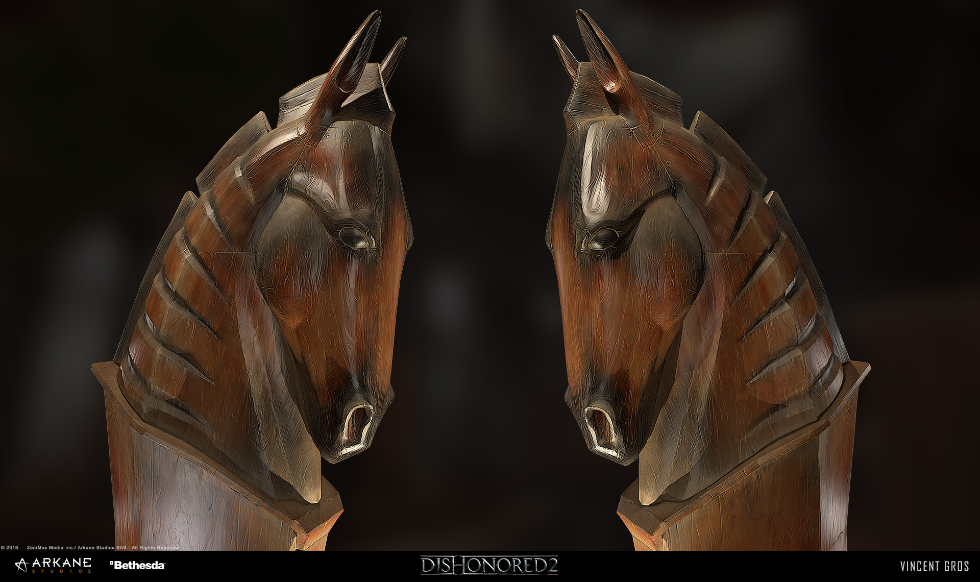 Vincent Gros Dishonored 2 Horse Statue