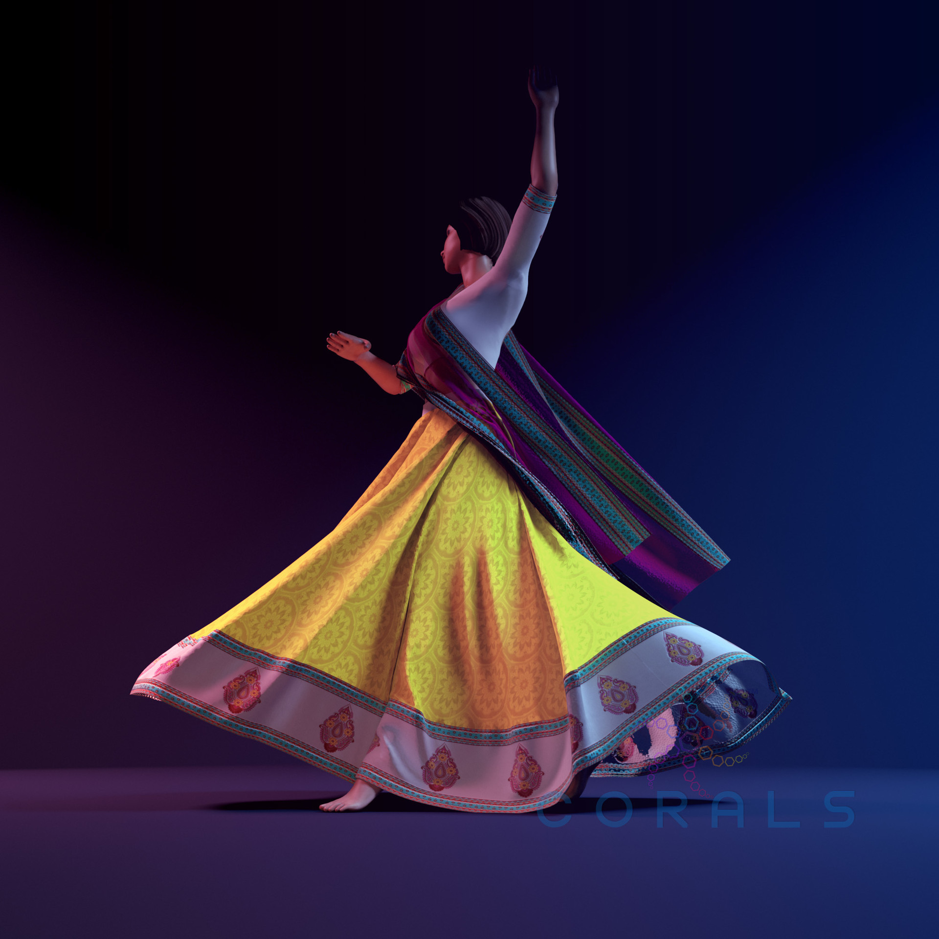 ArtStation - Garba Girl Navratri Special