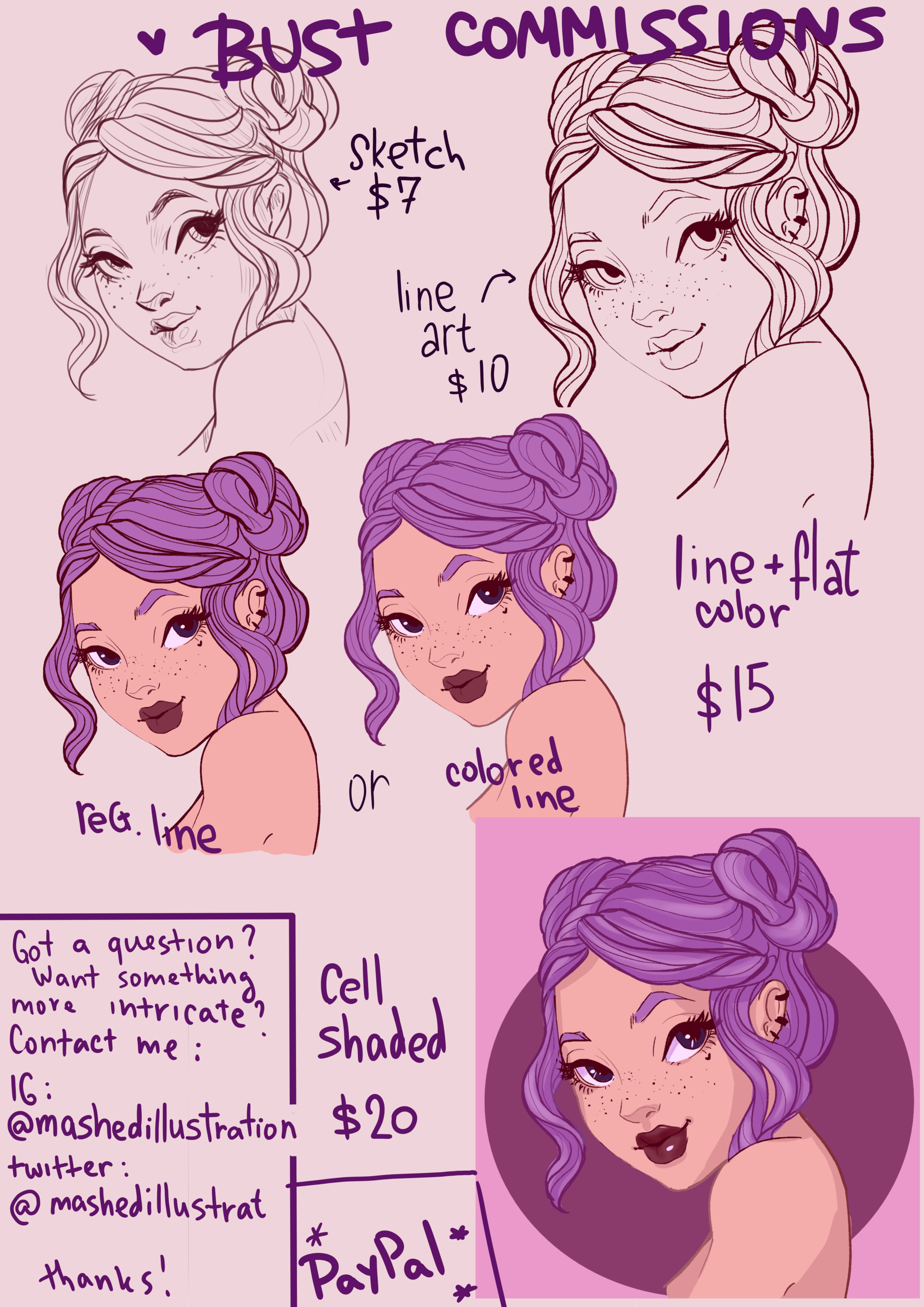 ArtStation Commission sheet commisions are open
