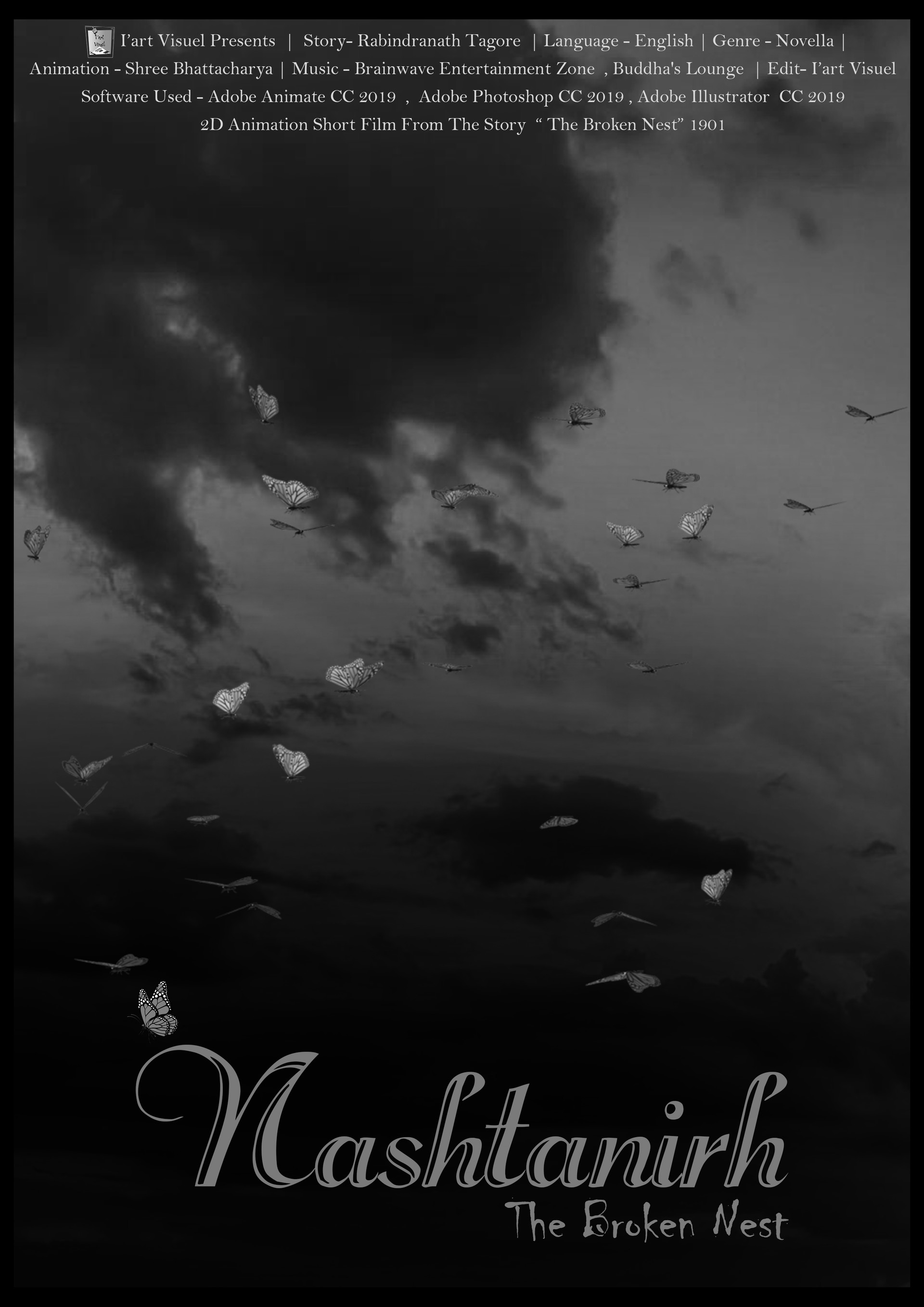 Shree Bhattacharya - Nashtanirh - The Broken Nest- Cover For 2D Animation Short Film - I'art Visuel Shree Bhattacharya - Nashtanirh - The Broken Nest- Cover For 2D Animation Short Film - I'art Visuel
