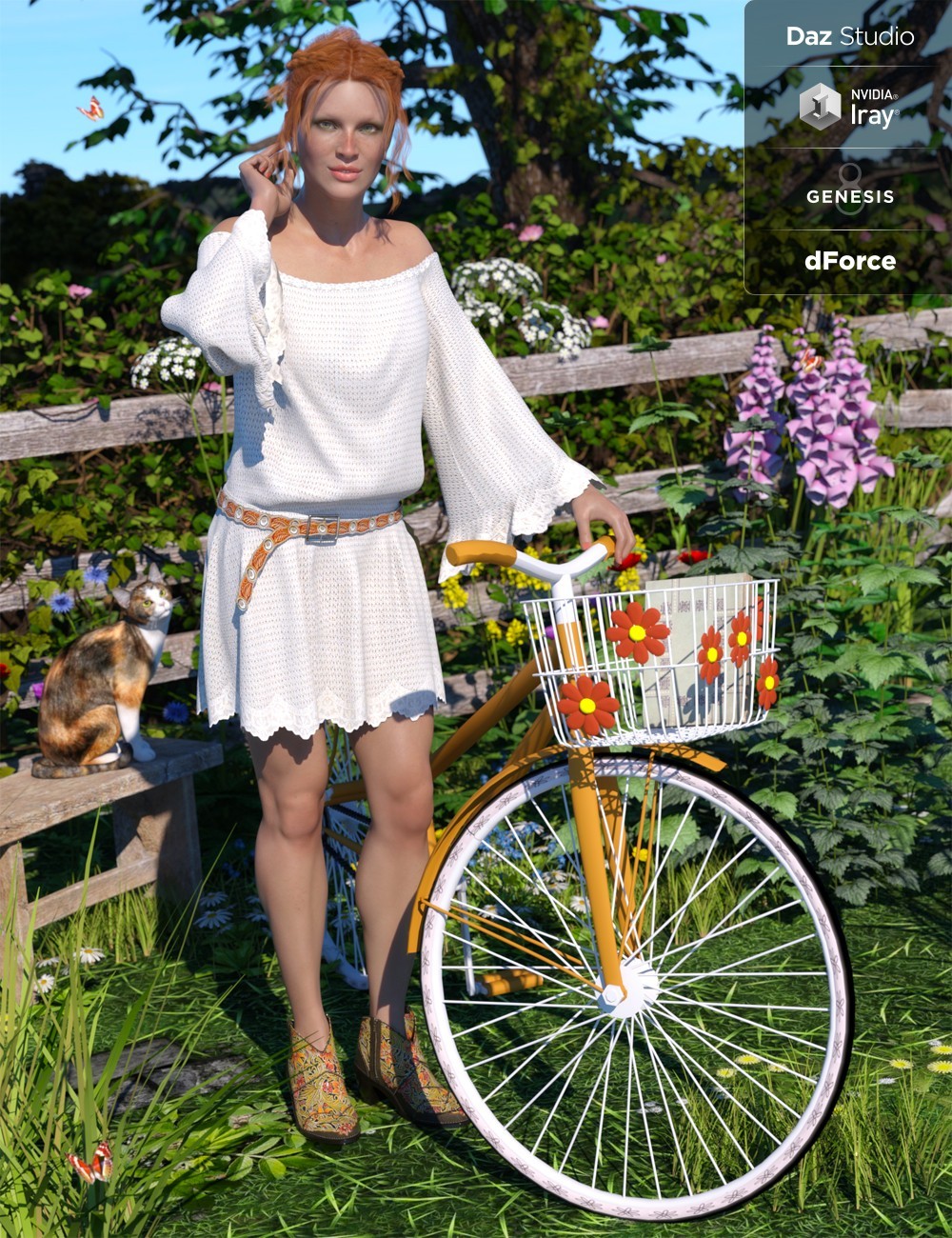Artstation Dforce Casual Country Girl Outfit For Genesis 8