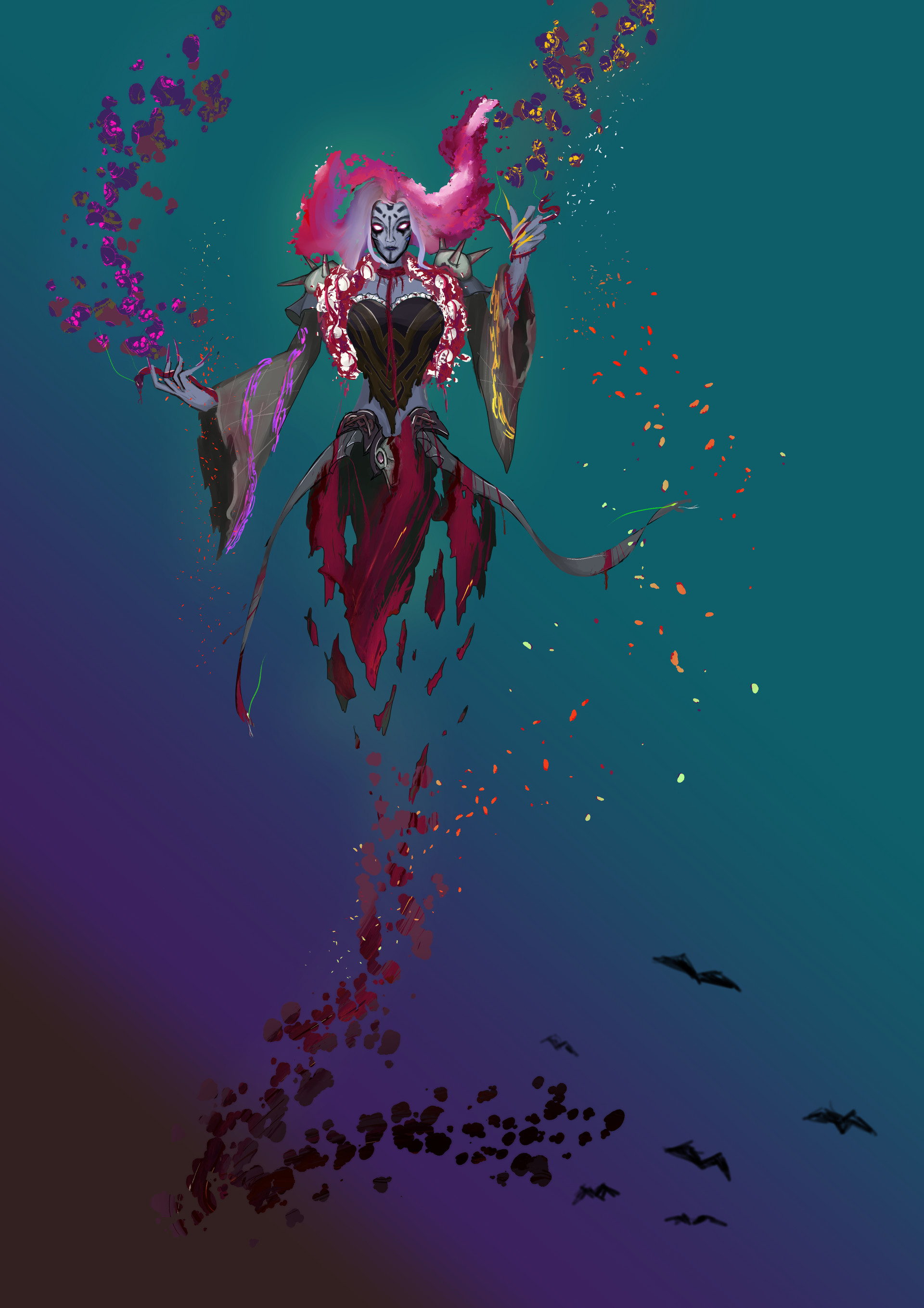 Fanart for Moira’s Halloween new skin, it took me three days to finish