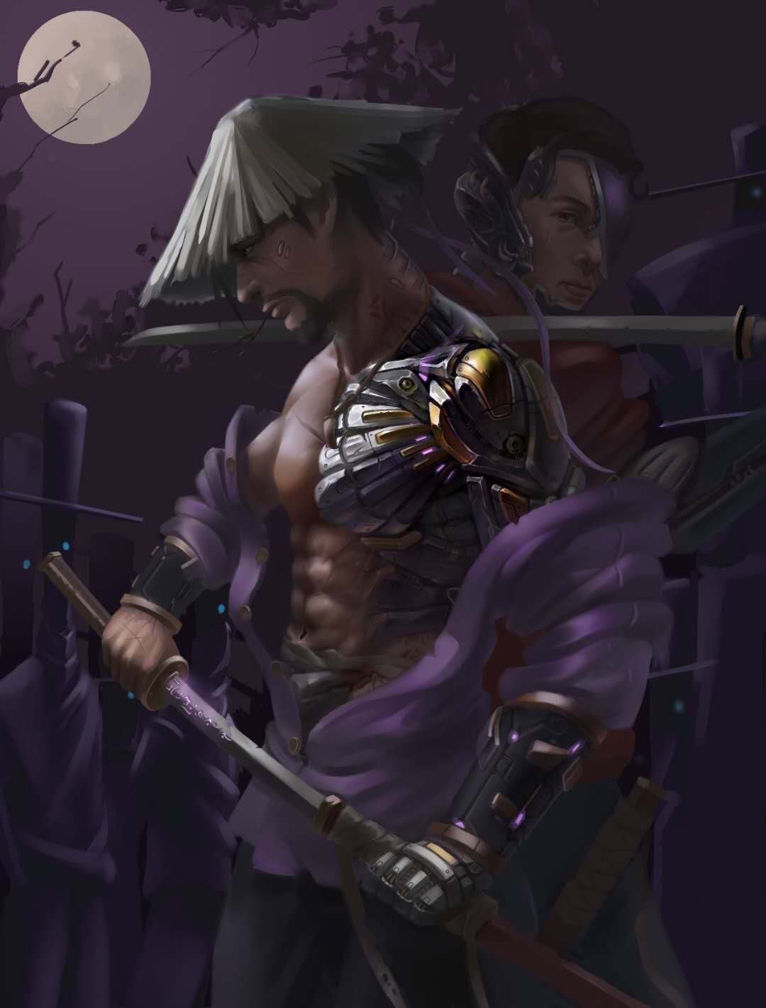 Artstation 夜武士 Beating In Darkness Warriors Areakst Kingglost