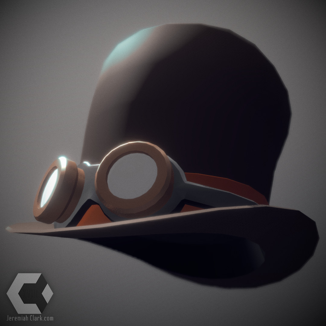 A very simple, low poly steampunk-style top hat.

Modeled in Modo.