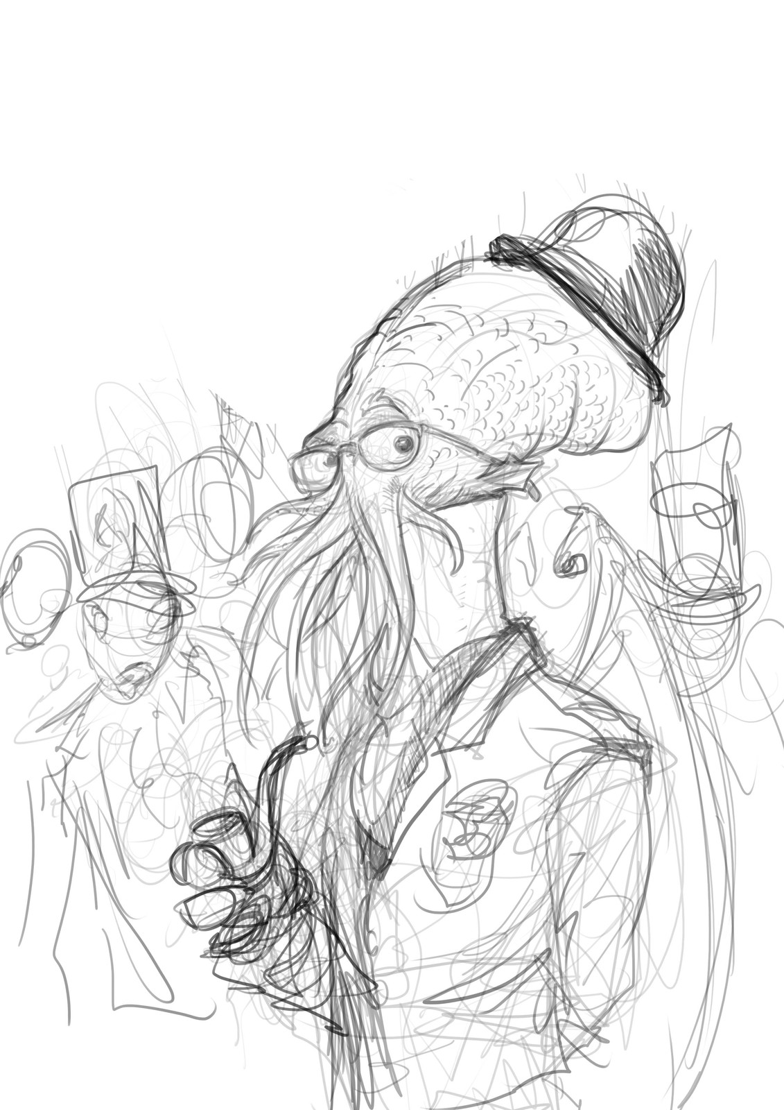 Dandy Cthulhu sketch
