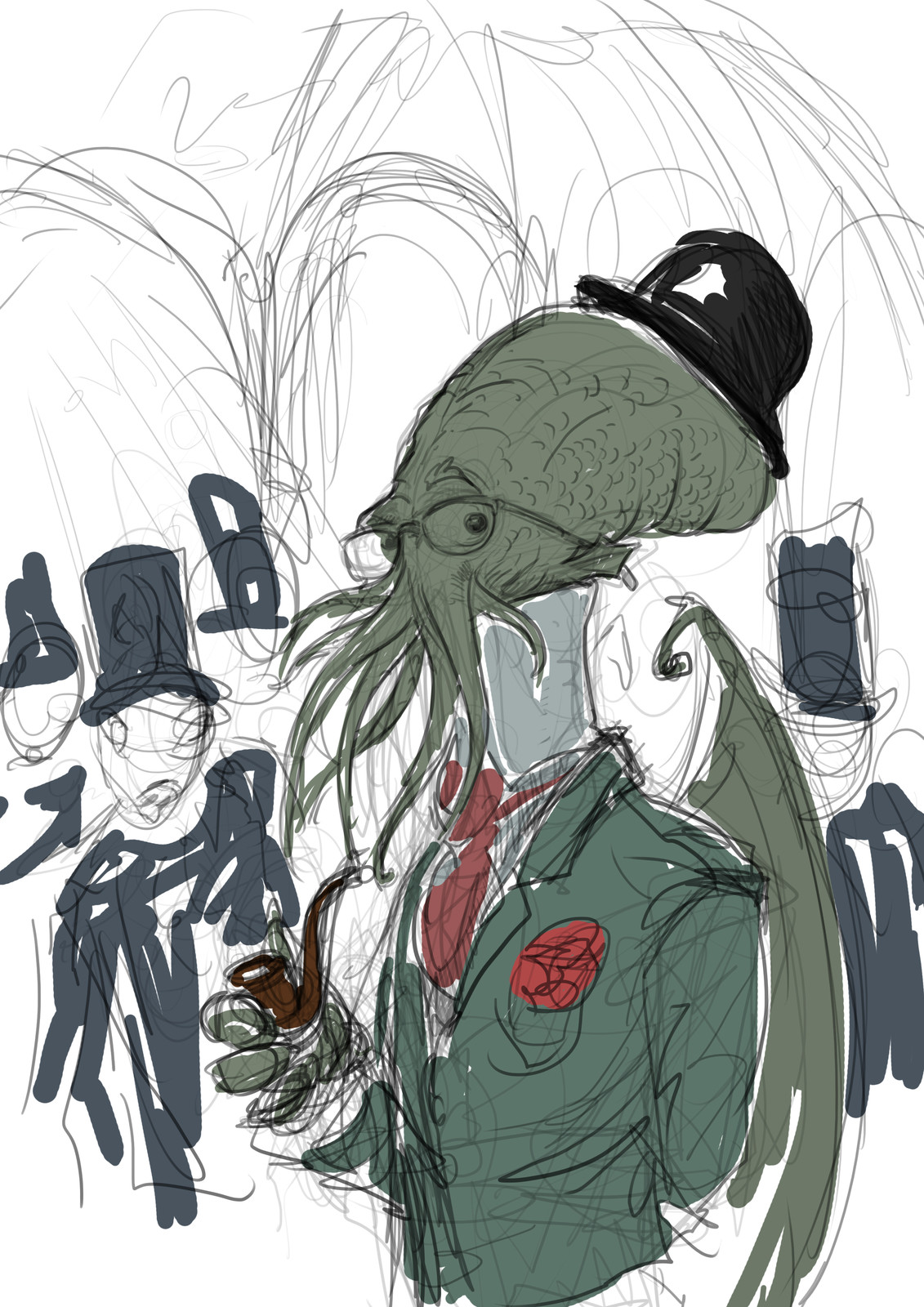 Dandy Cthulhu sketch