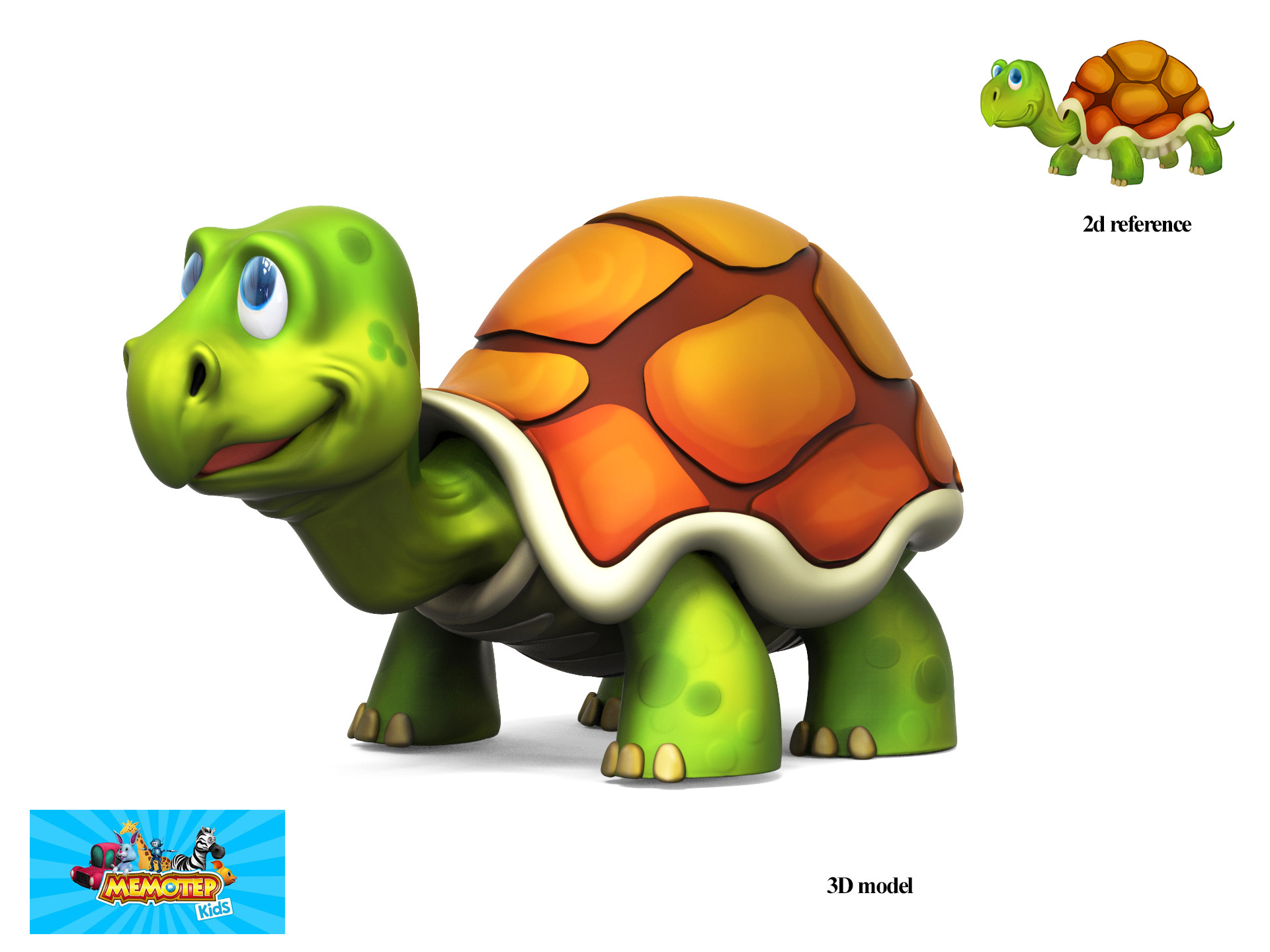 Artstation 3d Cartoon Turtle Monta Sculpteur Nahdi