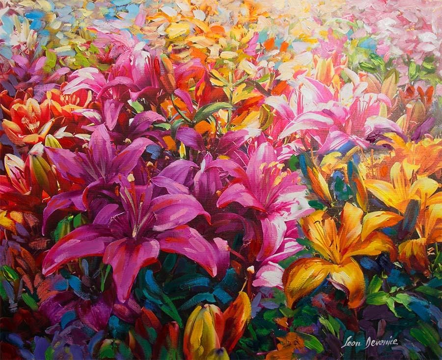 ArtStation Garden of light — Oil painting on canvas by Leon Devenice