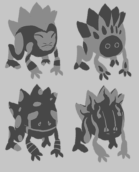 Once I had decided which silhouette I liked, I started to play around with forms and shapes within the silhouettes. These are some of my favourite results.