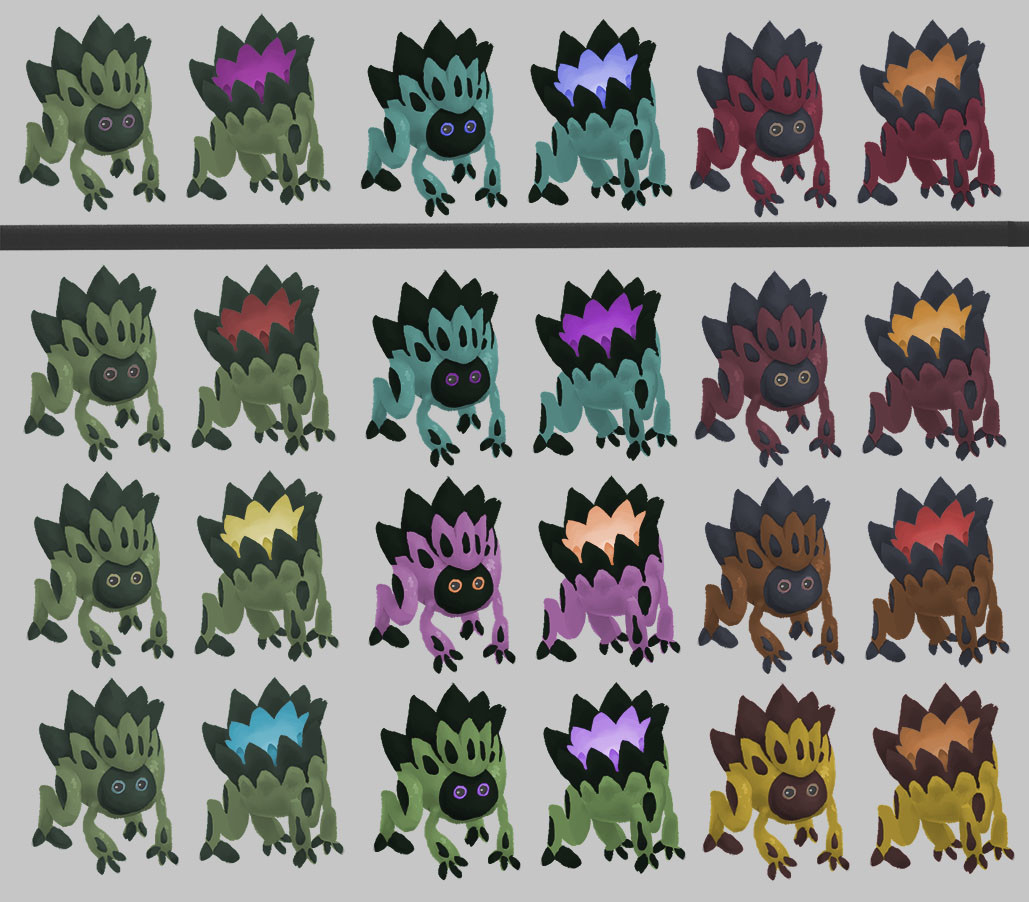 These are only a few of the colour combinations I experimented with.