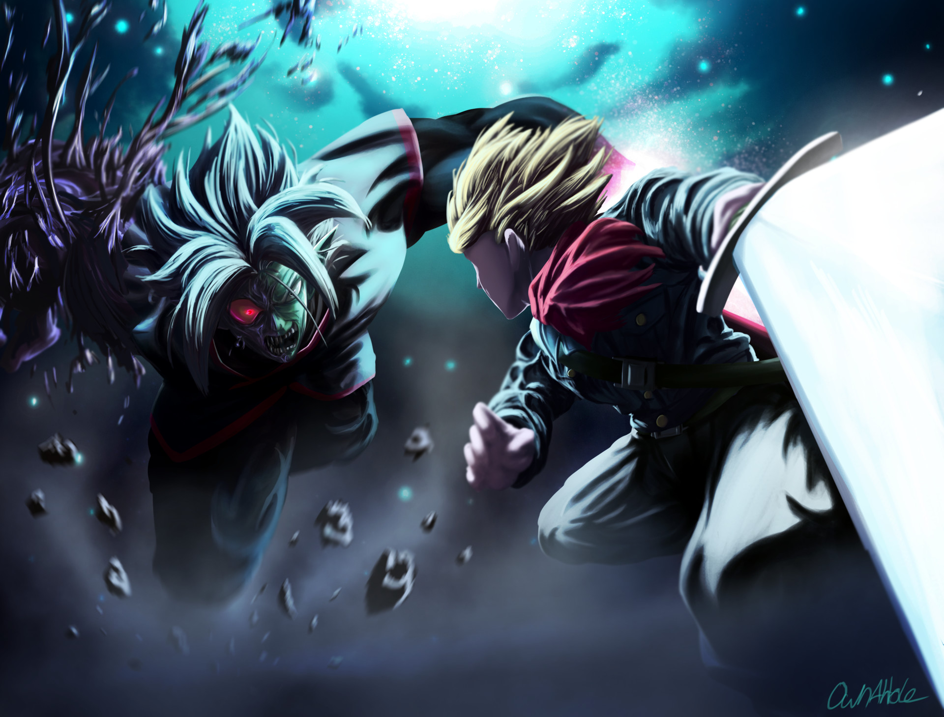 ArtStation Battle for the future! Merged Zamasu vs Future Trunks