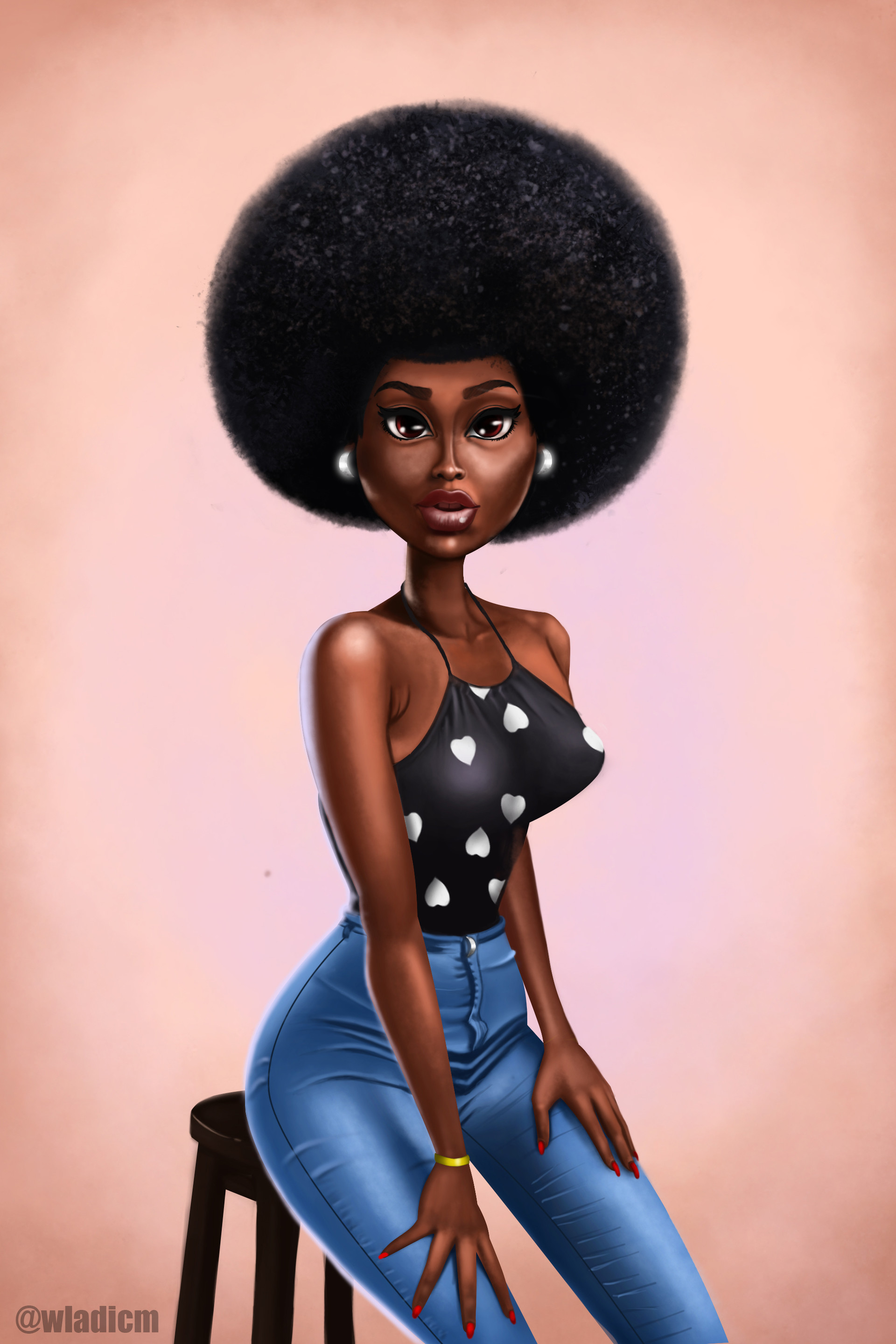 Wladimir Medeiros Black Power Girl Study Of Character