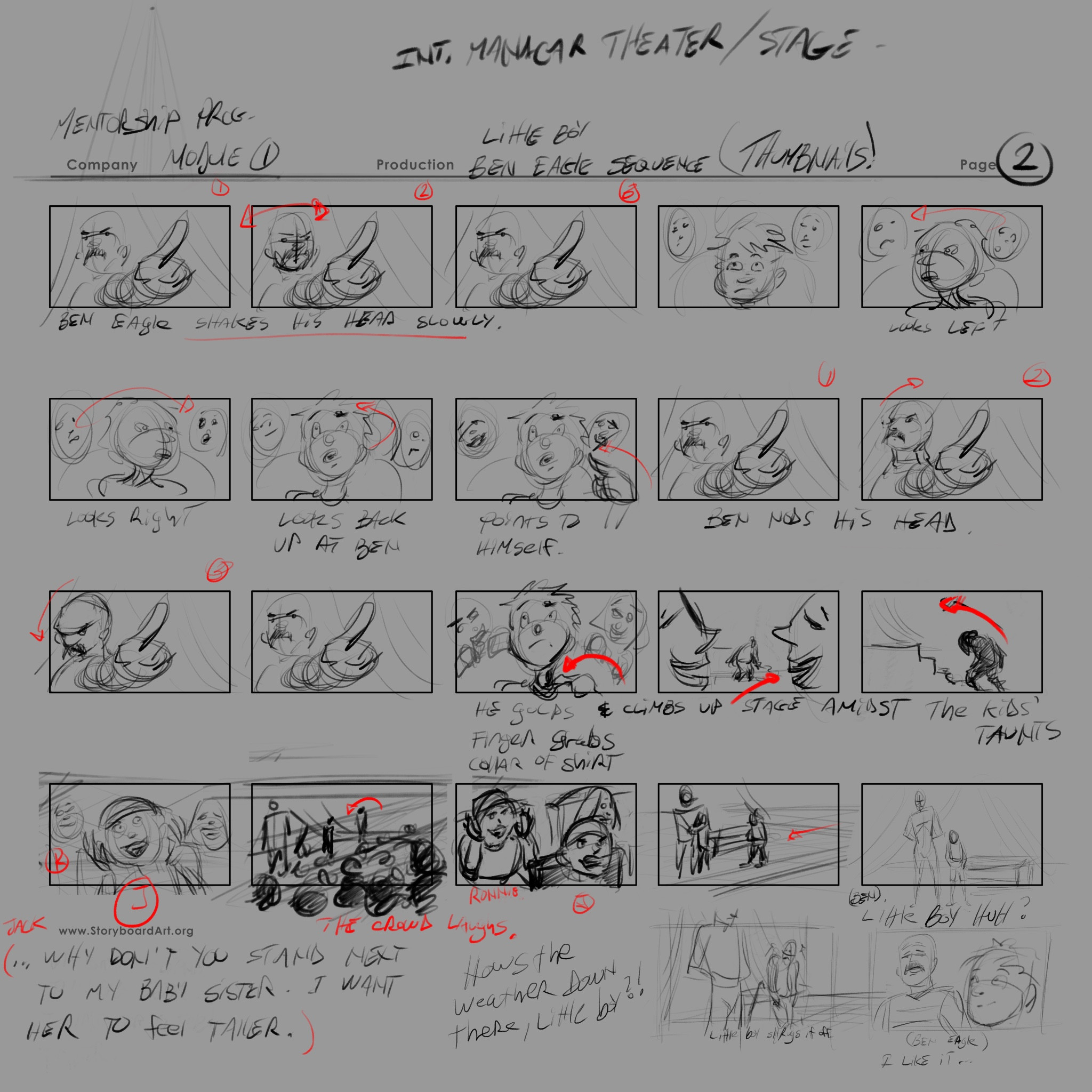 Thumbnail 1st Pass from script Page Little Boy.